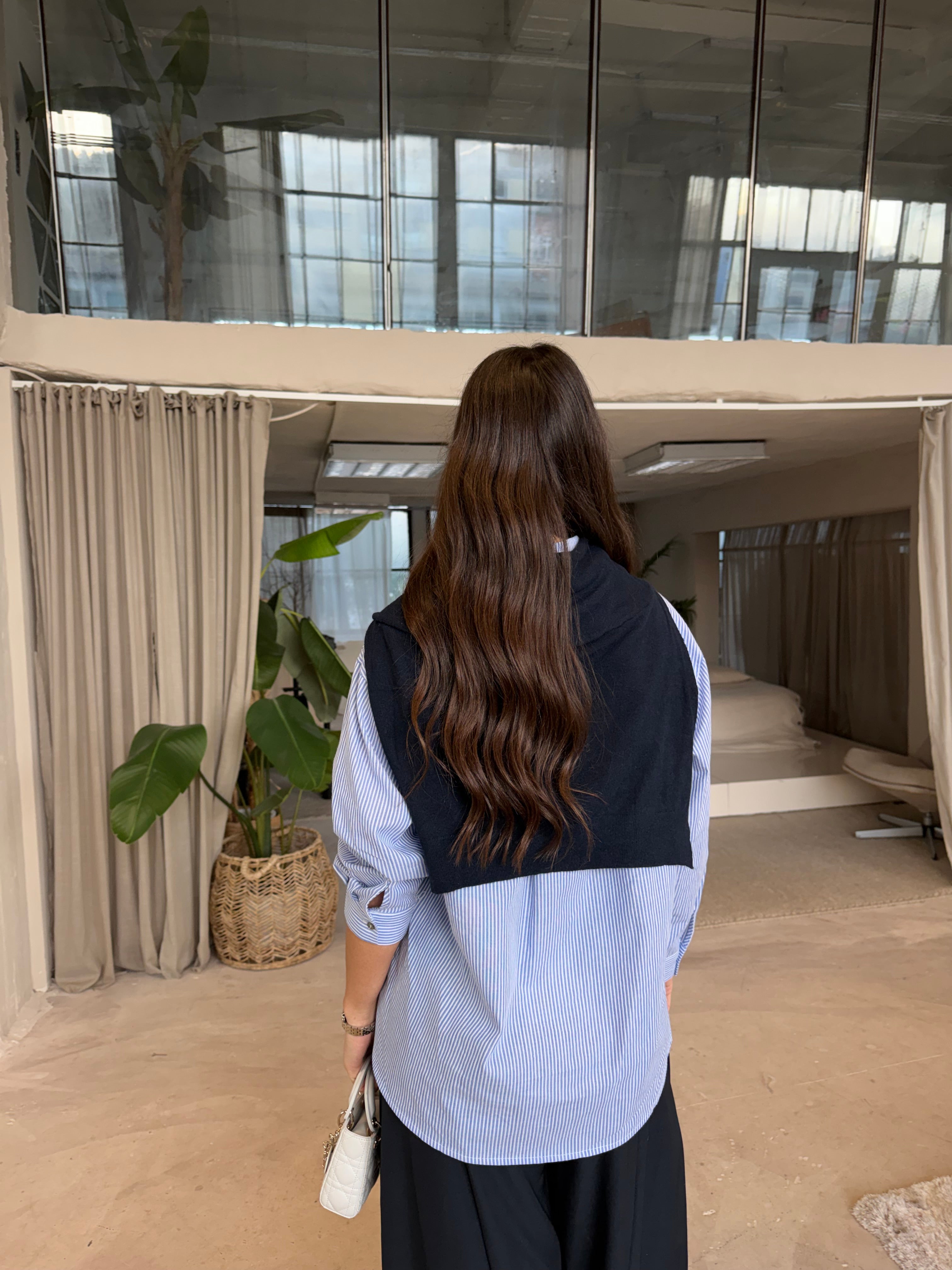 Chemise pull ELYS bleue ciel (MA3381)