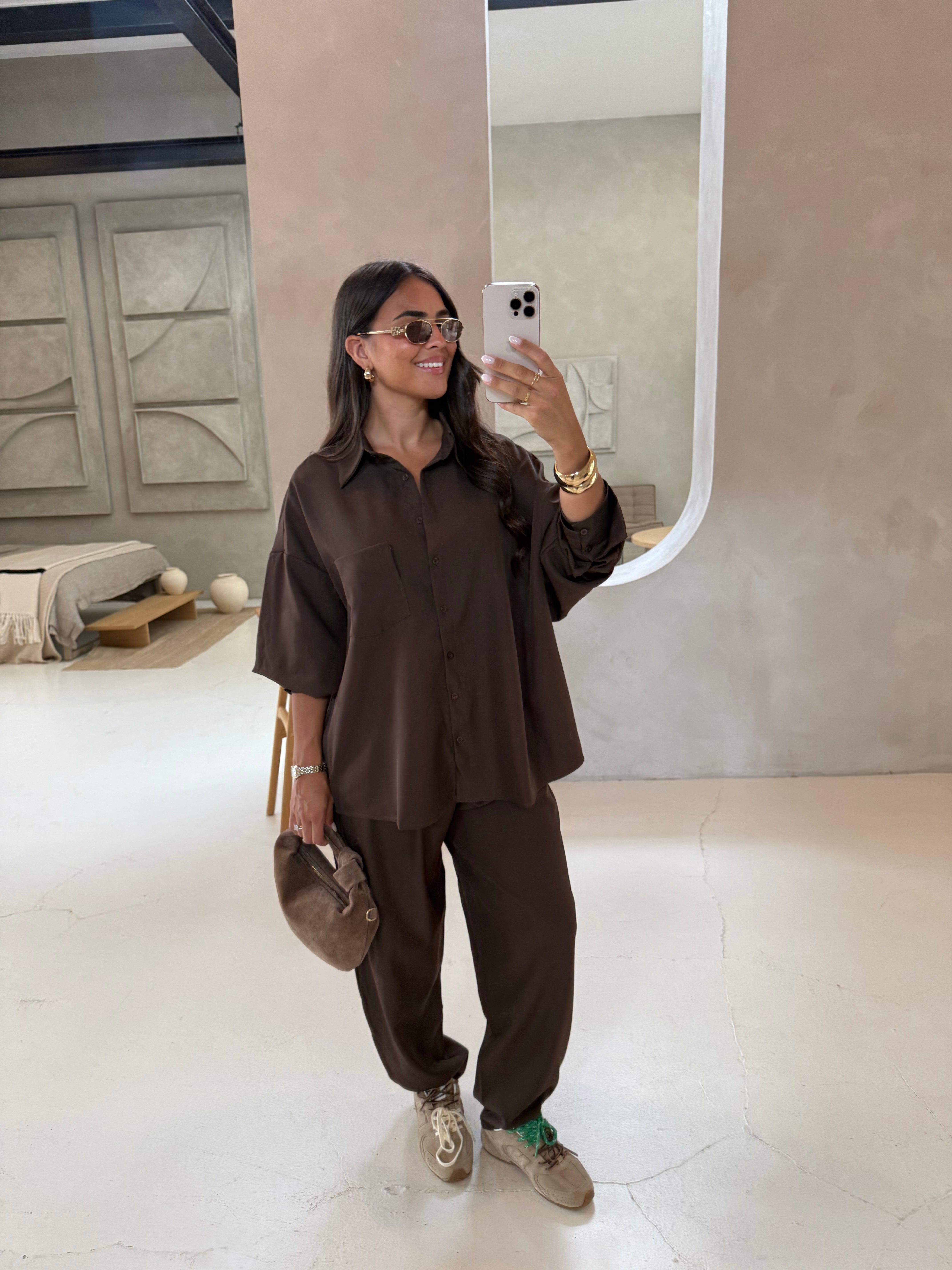 Chemise oversize  IVAN marron