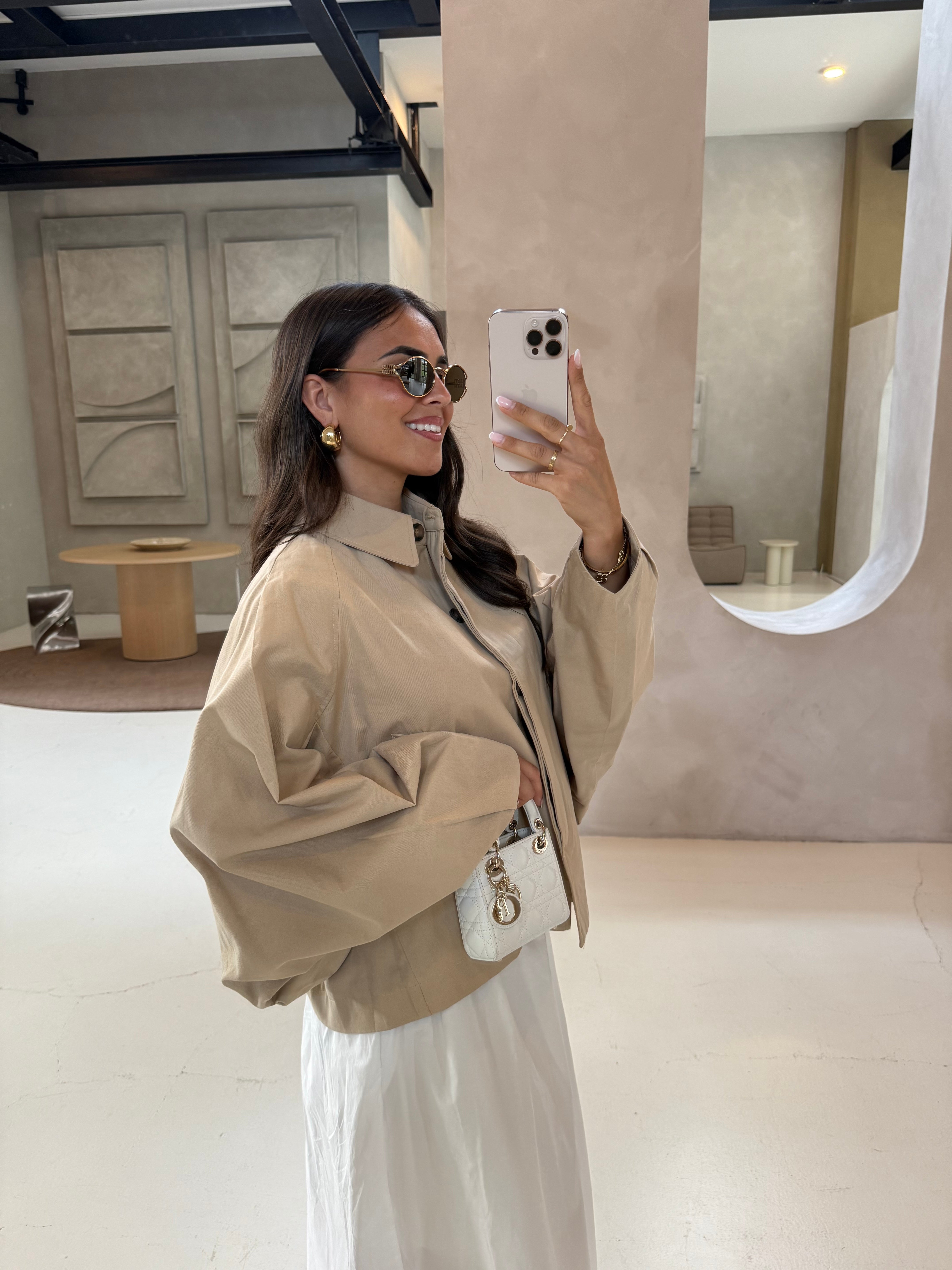 Parka courte beige (SC79)