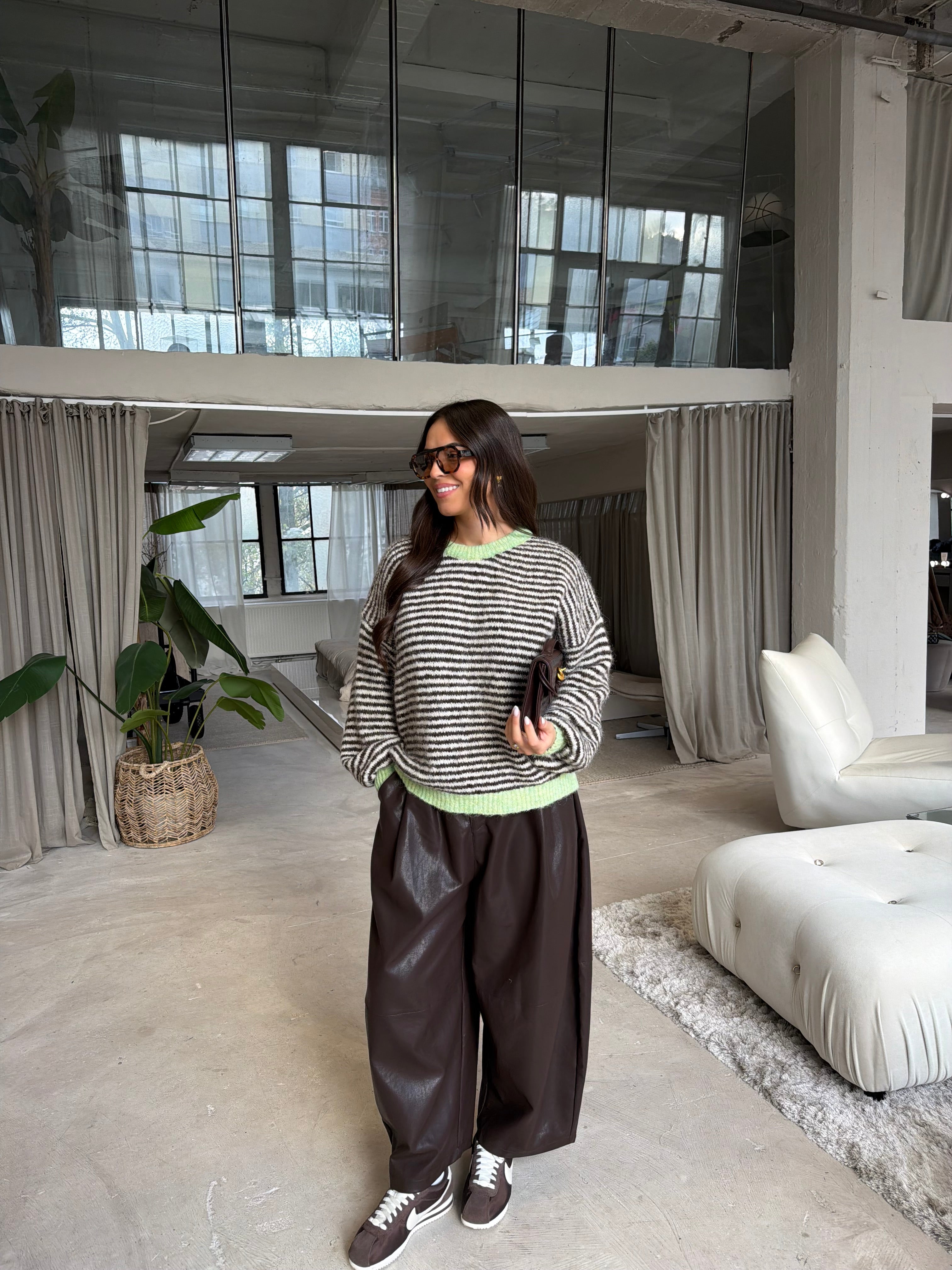 Pull VANIA marron vert