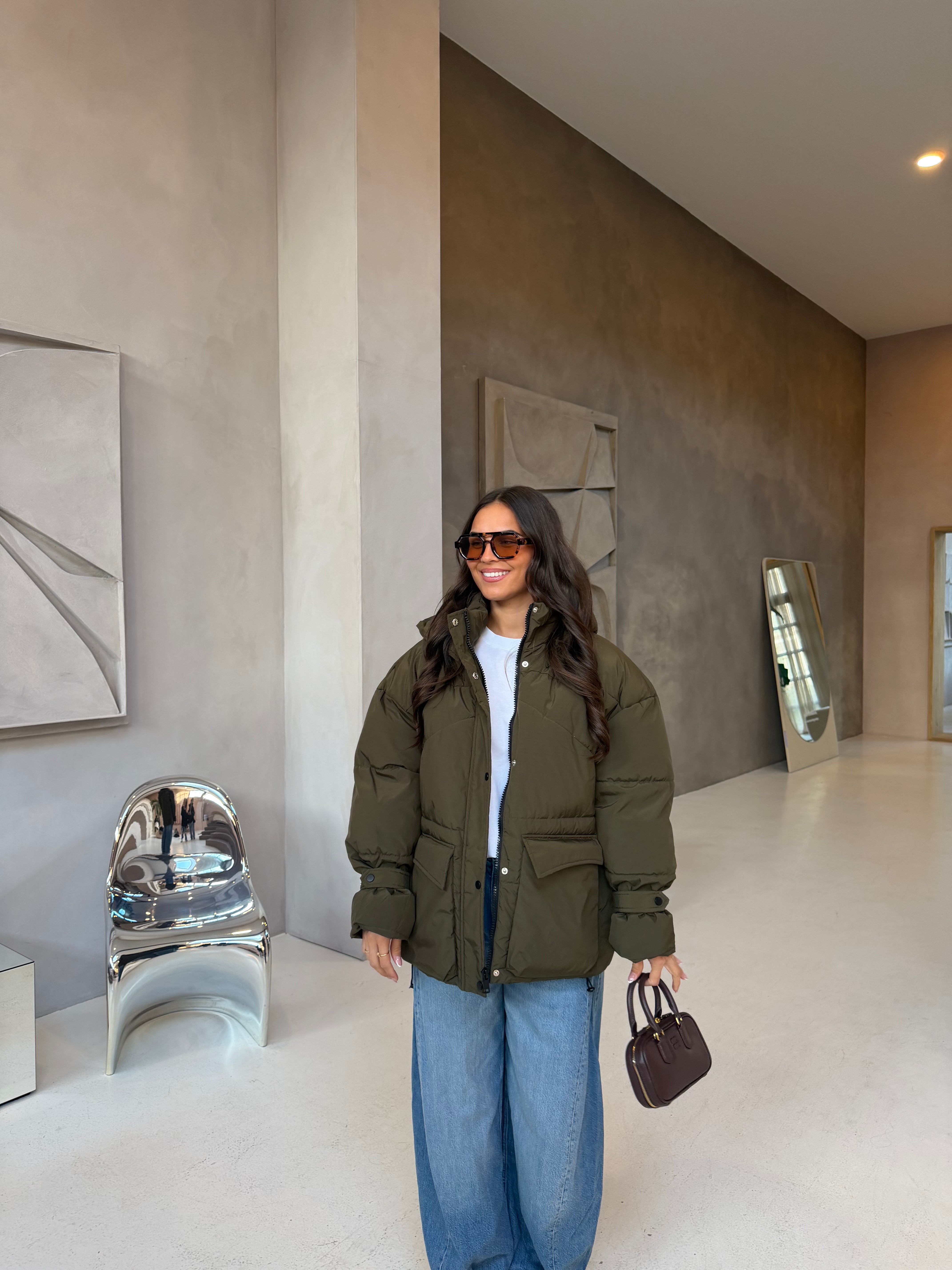 Doudoune ESTAN kaki (J001-1)