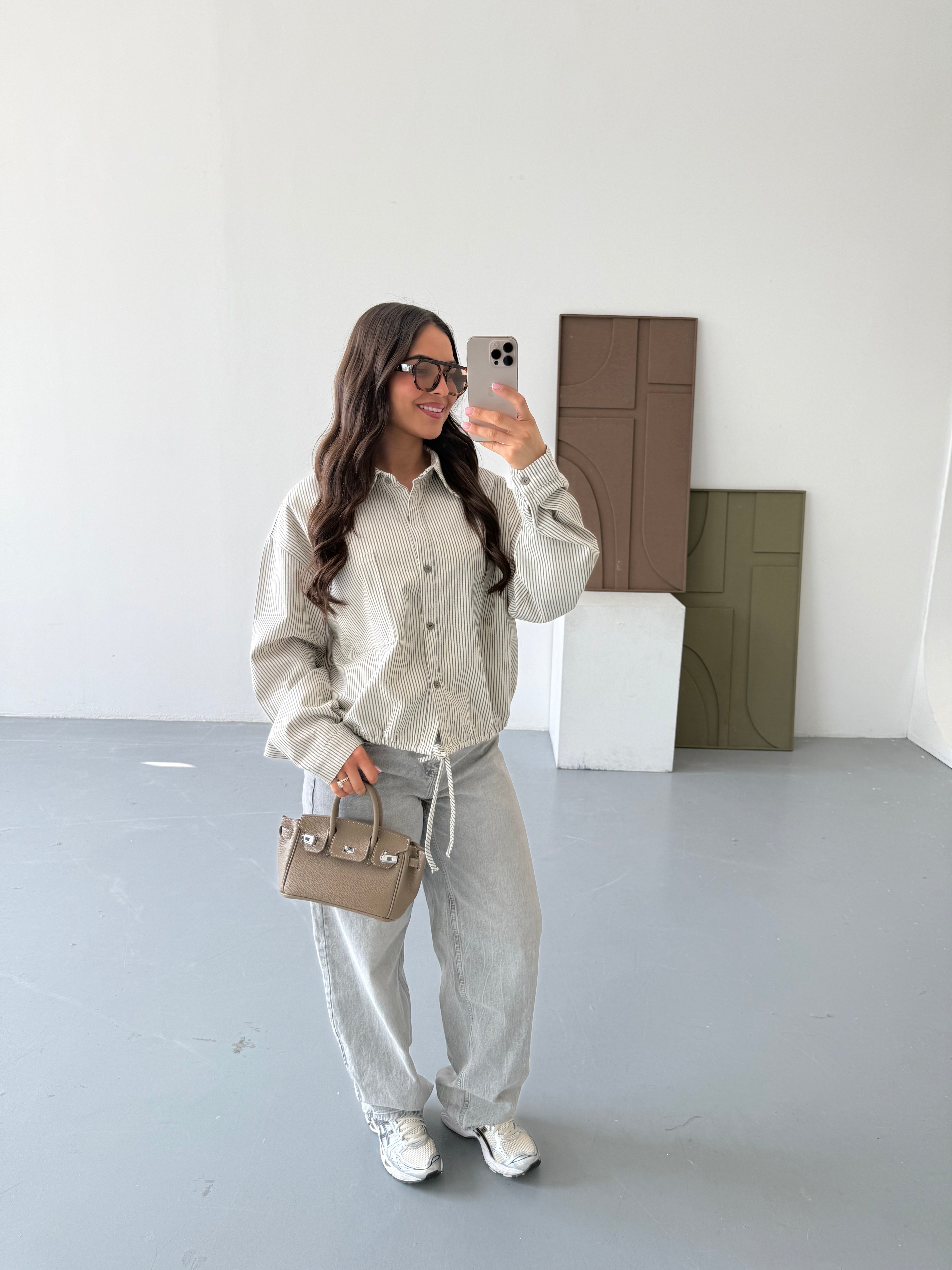 Chemise JOY rayures blanches (51032)