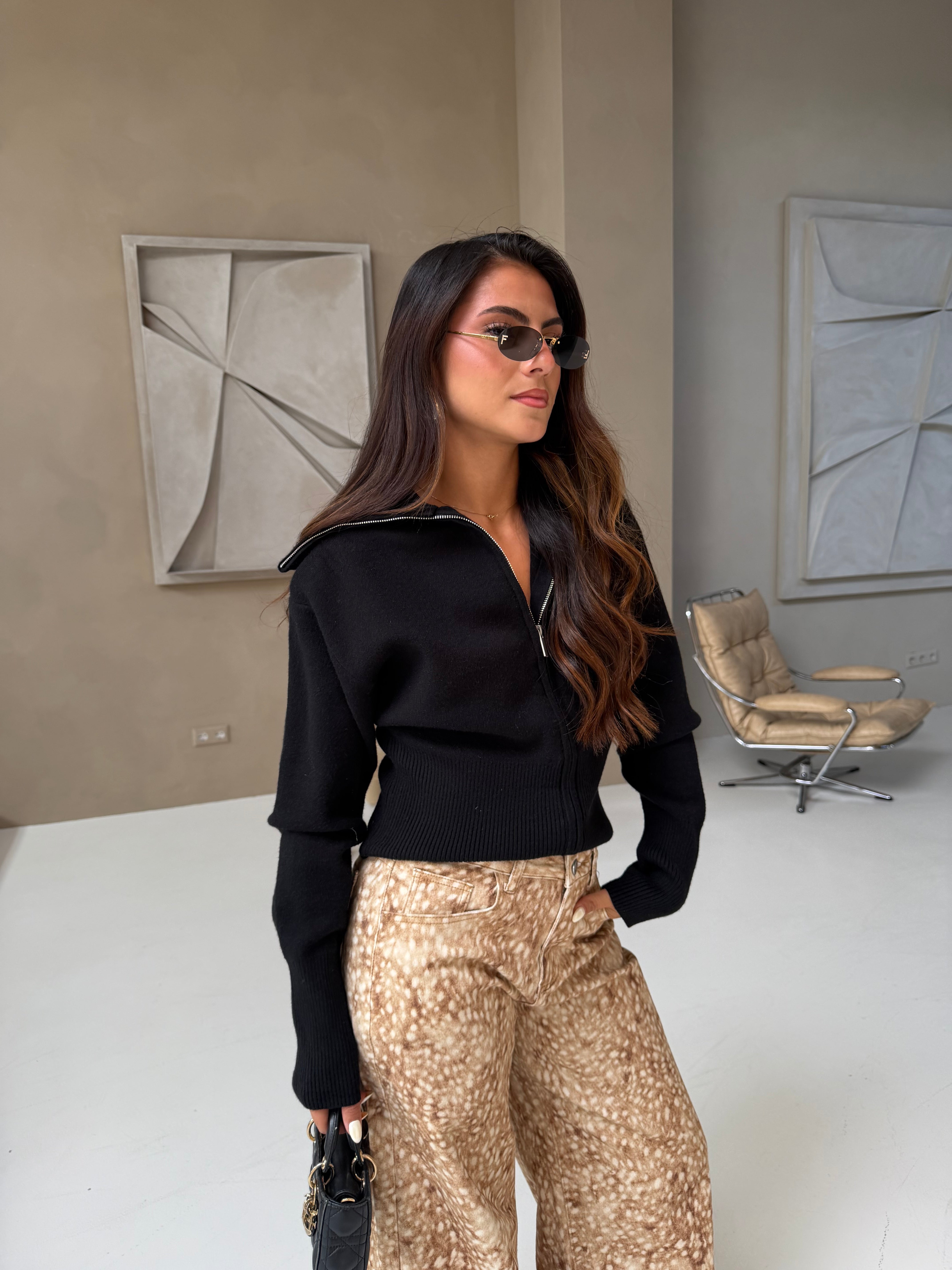 Cardigan LINA noir (2747)