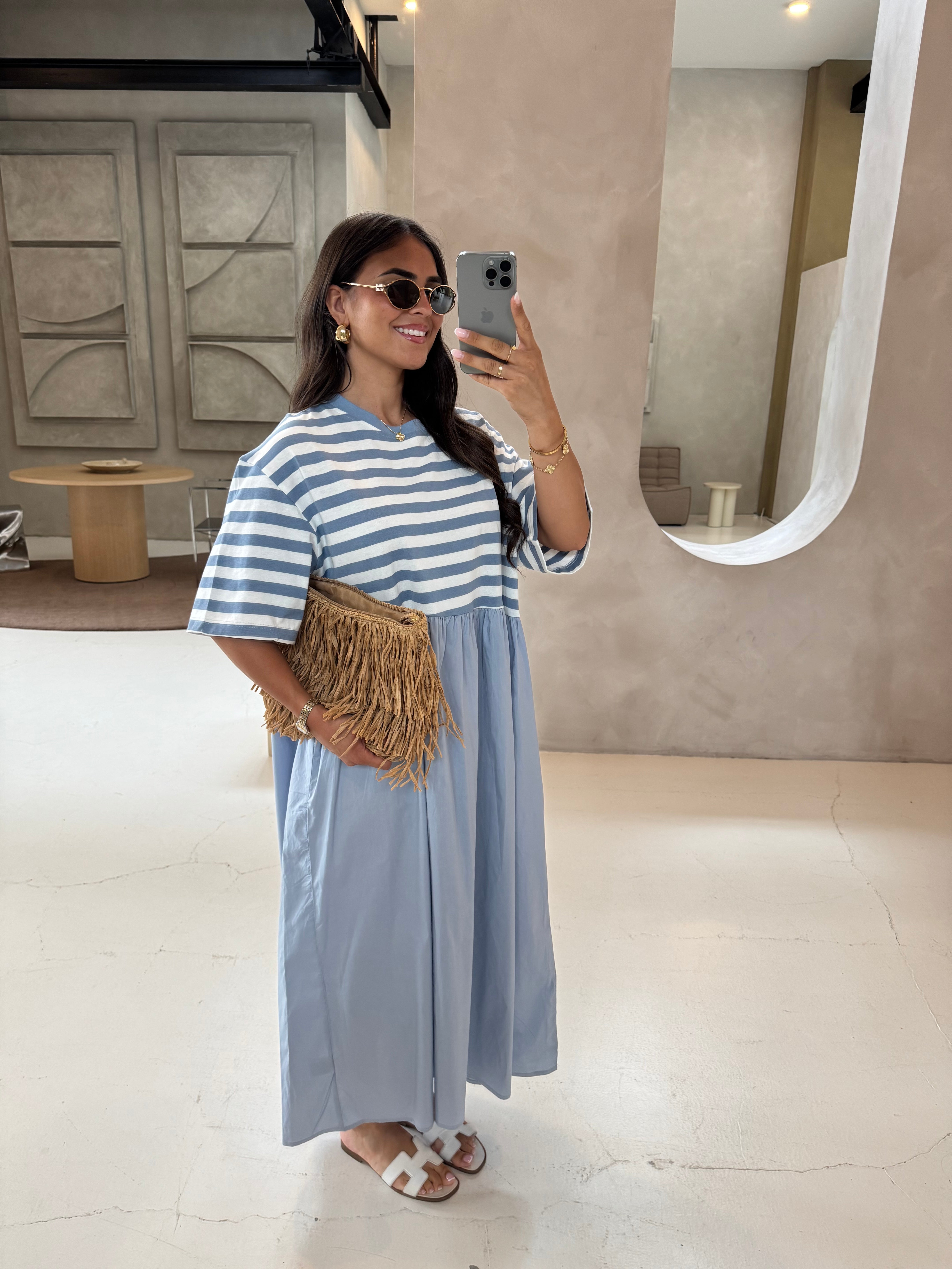 Robe LS bleu ciel (51085A)