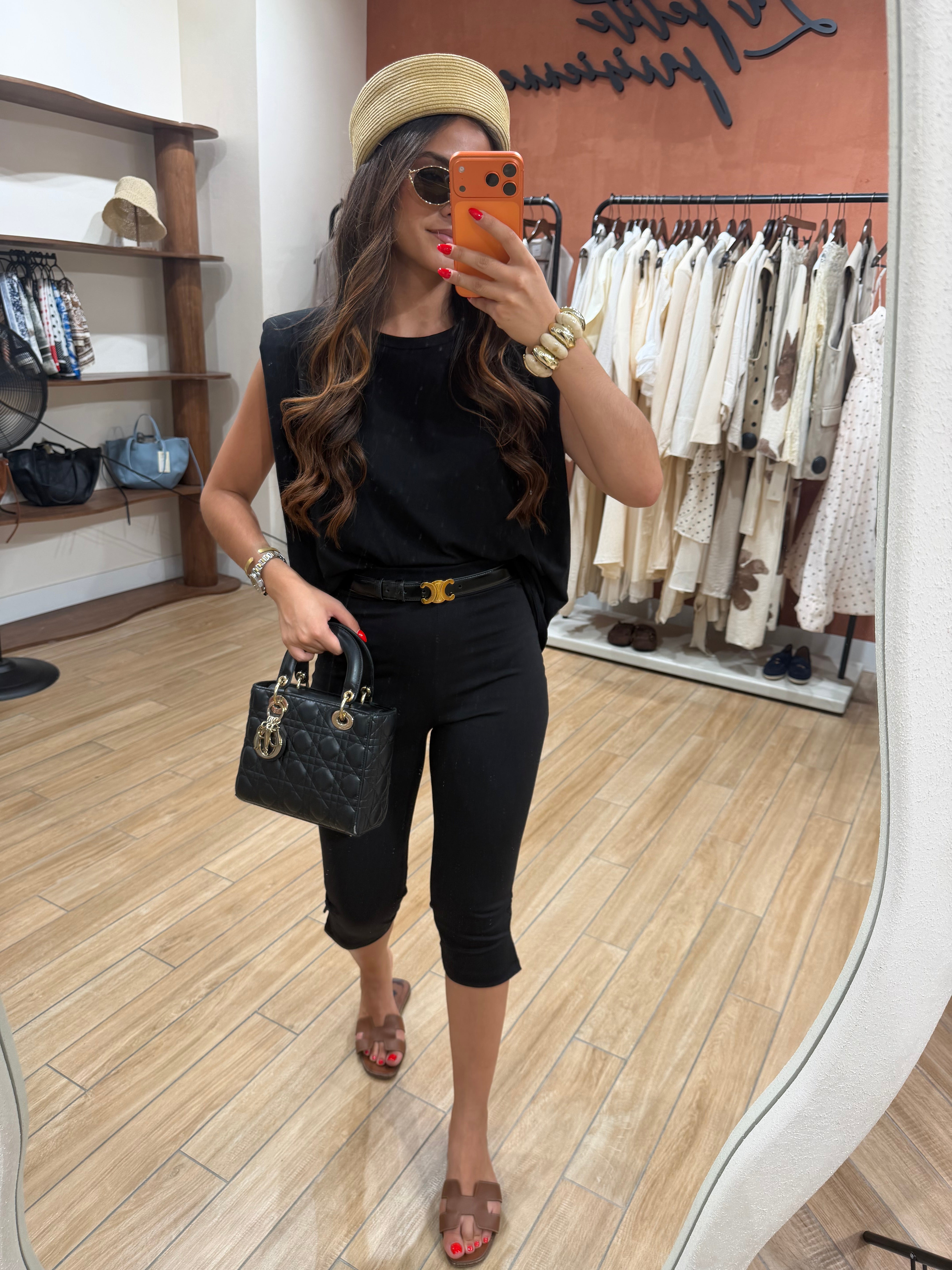Teeshirt épaulette noir