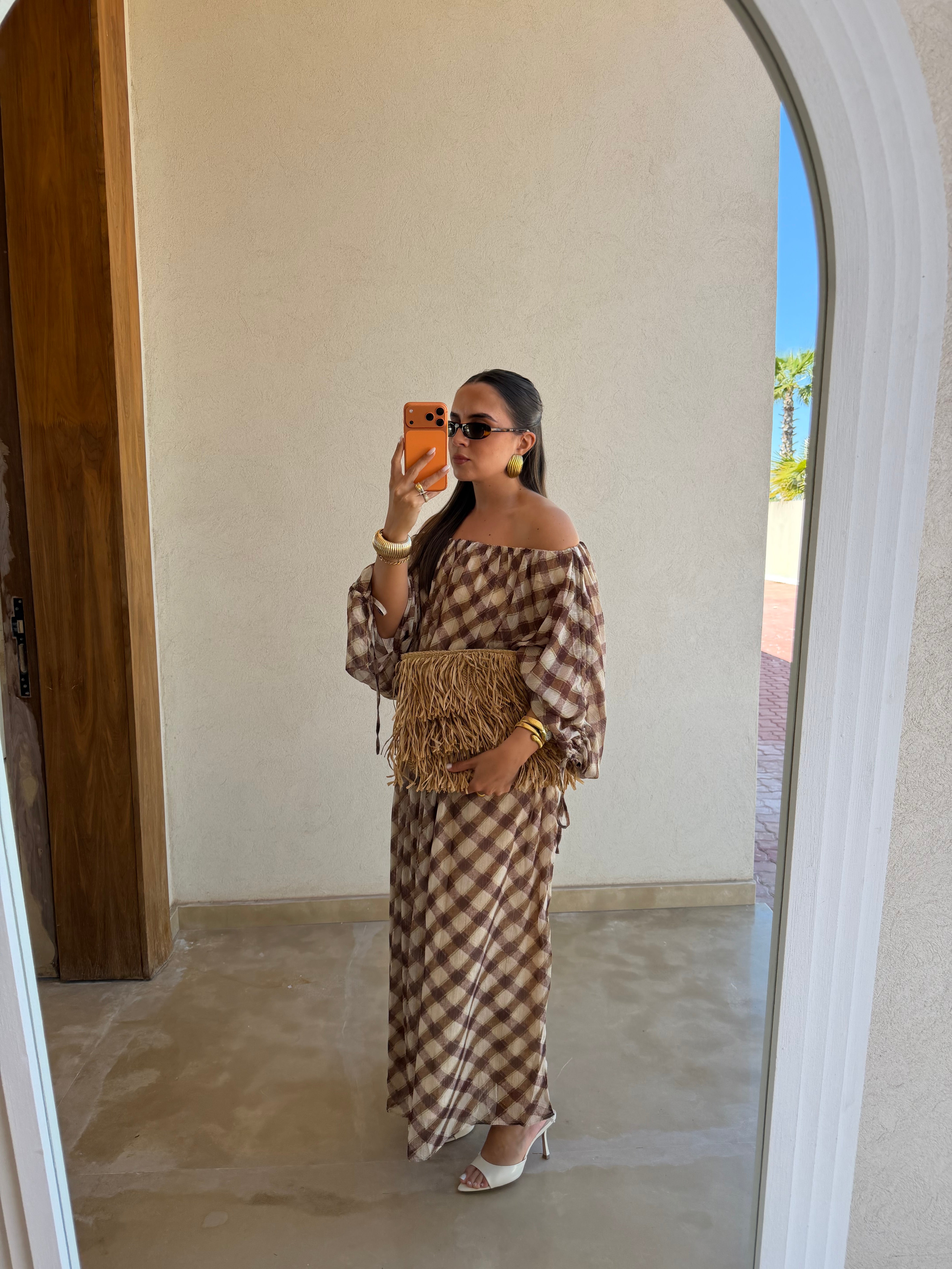 Robe SHAKIRA marron beige