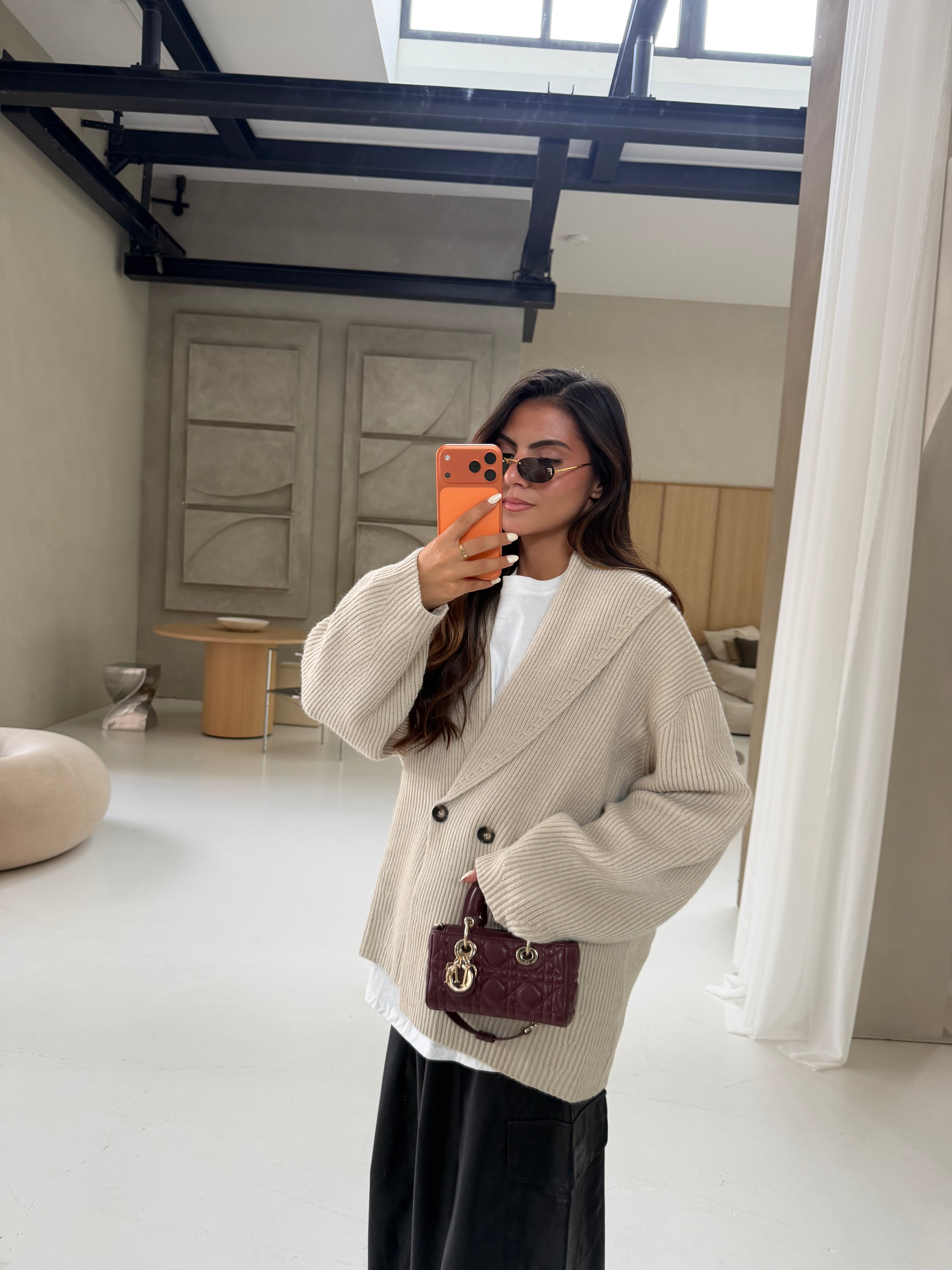 Cardigan long PAUL taupe (CA2455)