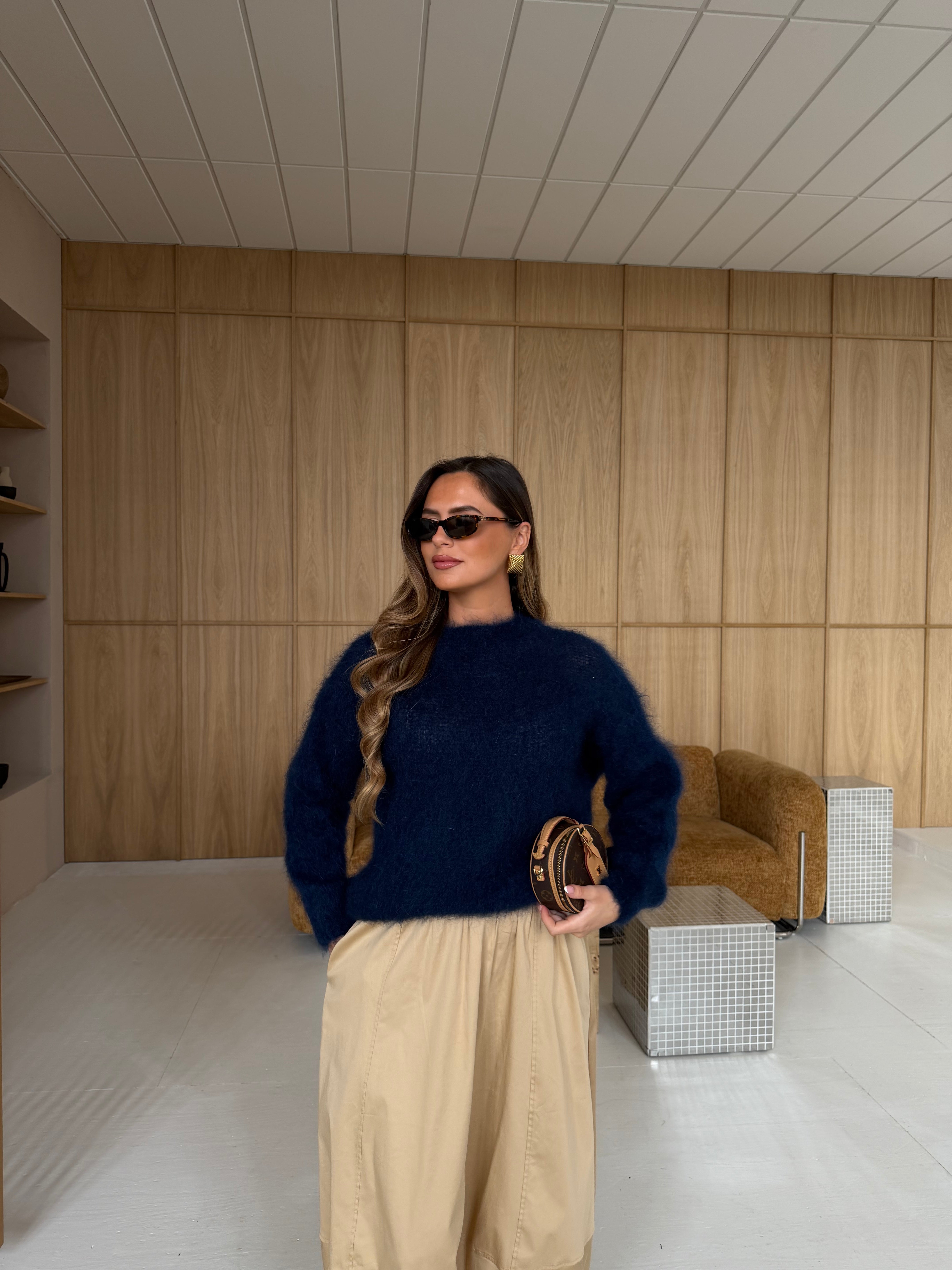 Pull KID mohair bleu marine