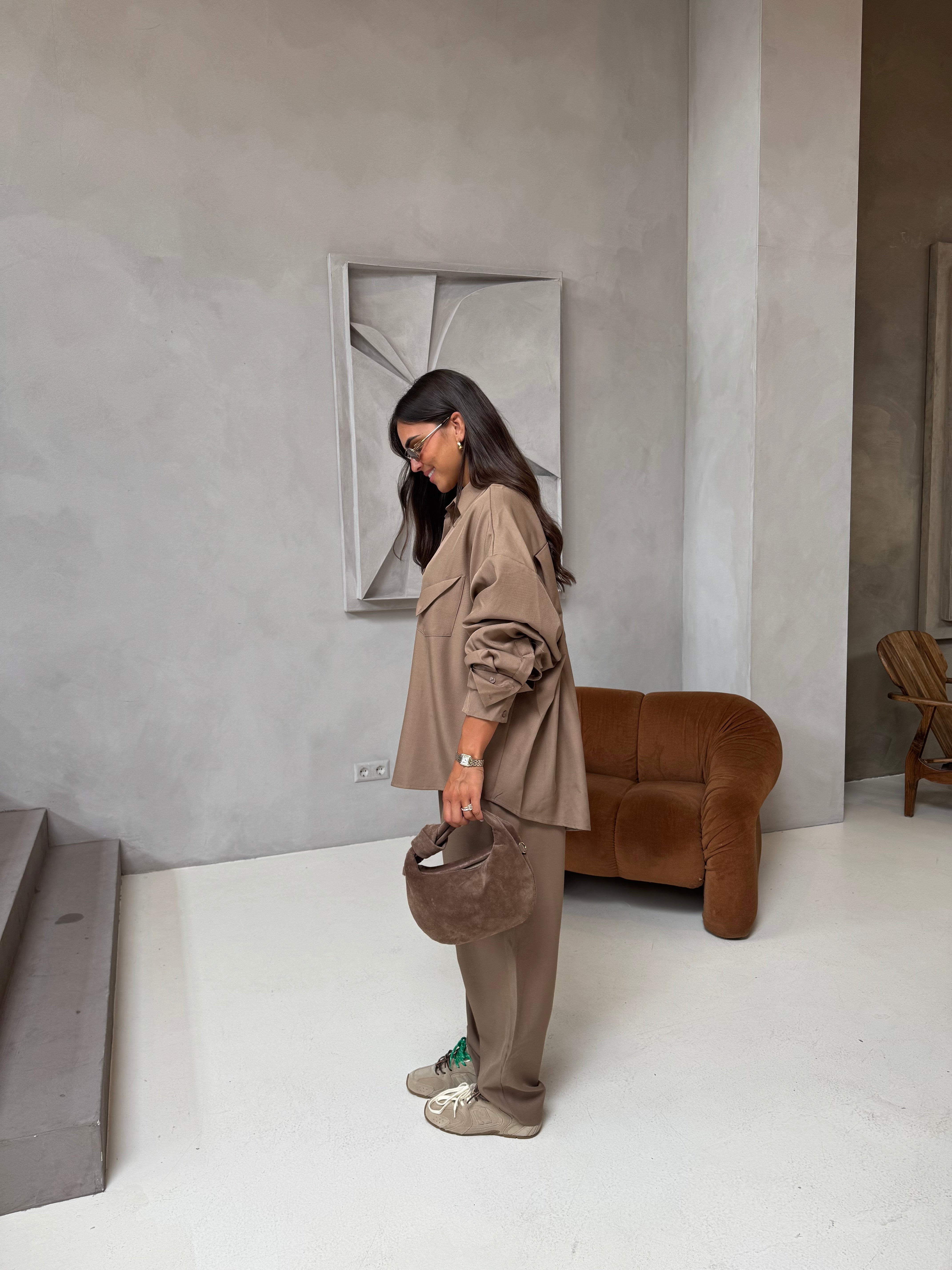 Chemise oversize IVAN beige