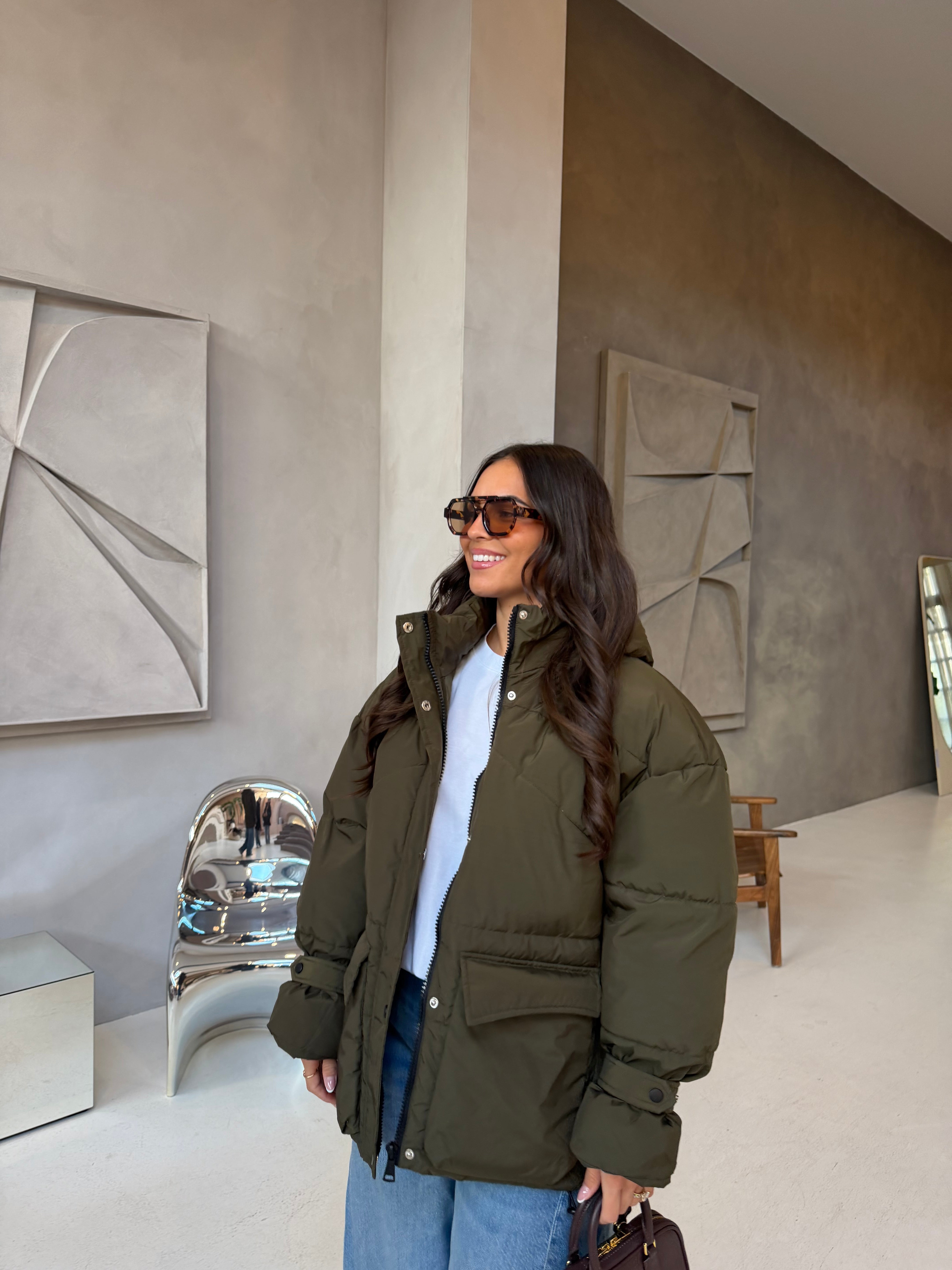 Doudoune ESTAN kaki (J001-1)