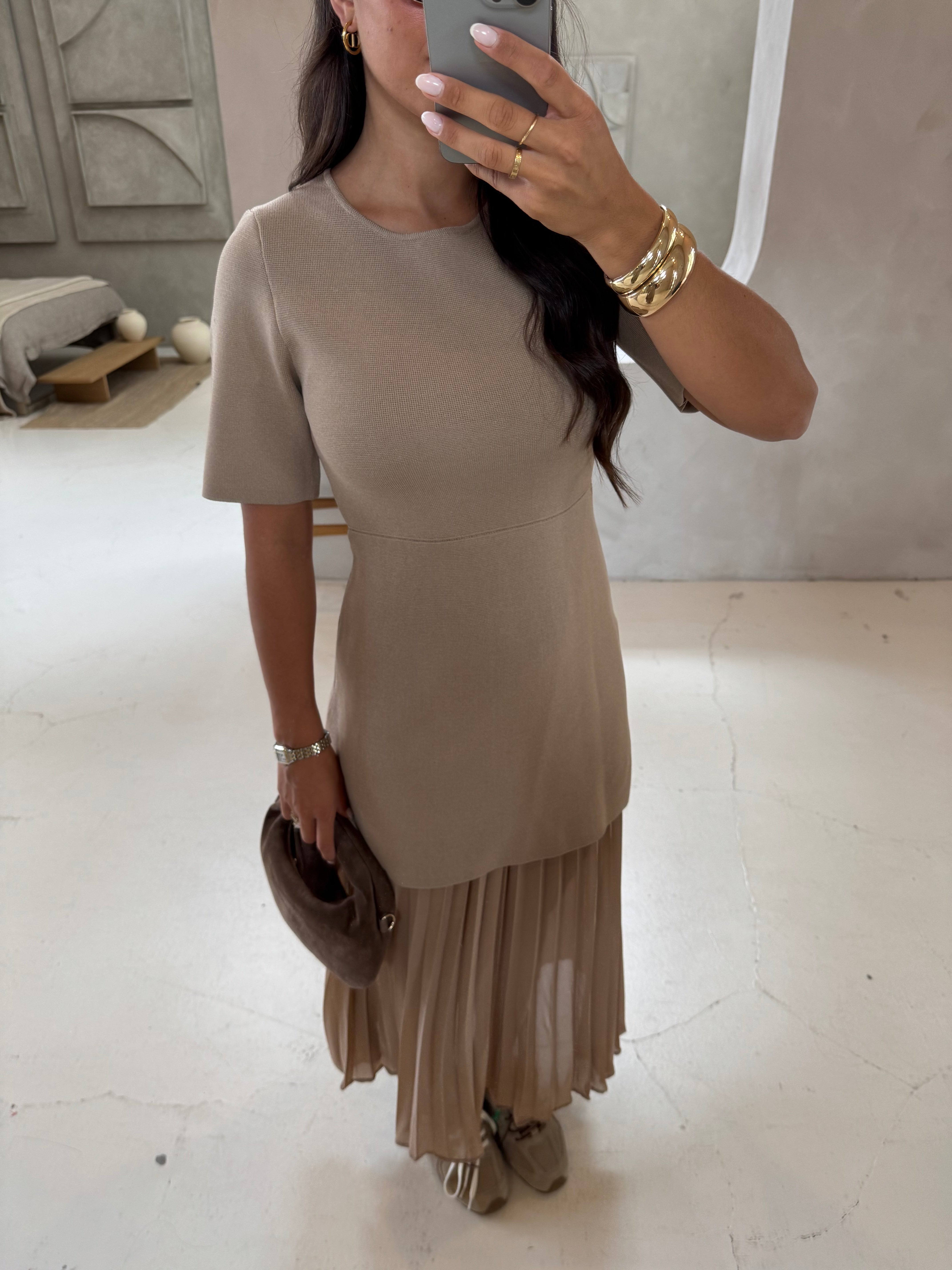 Robe ONI longue beige (6404)