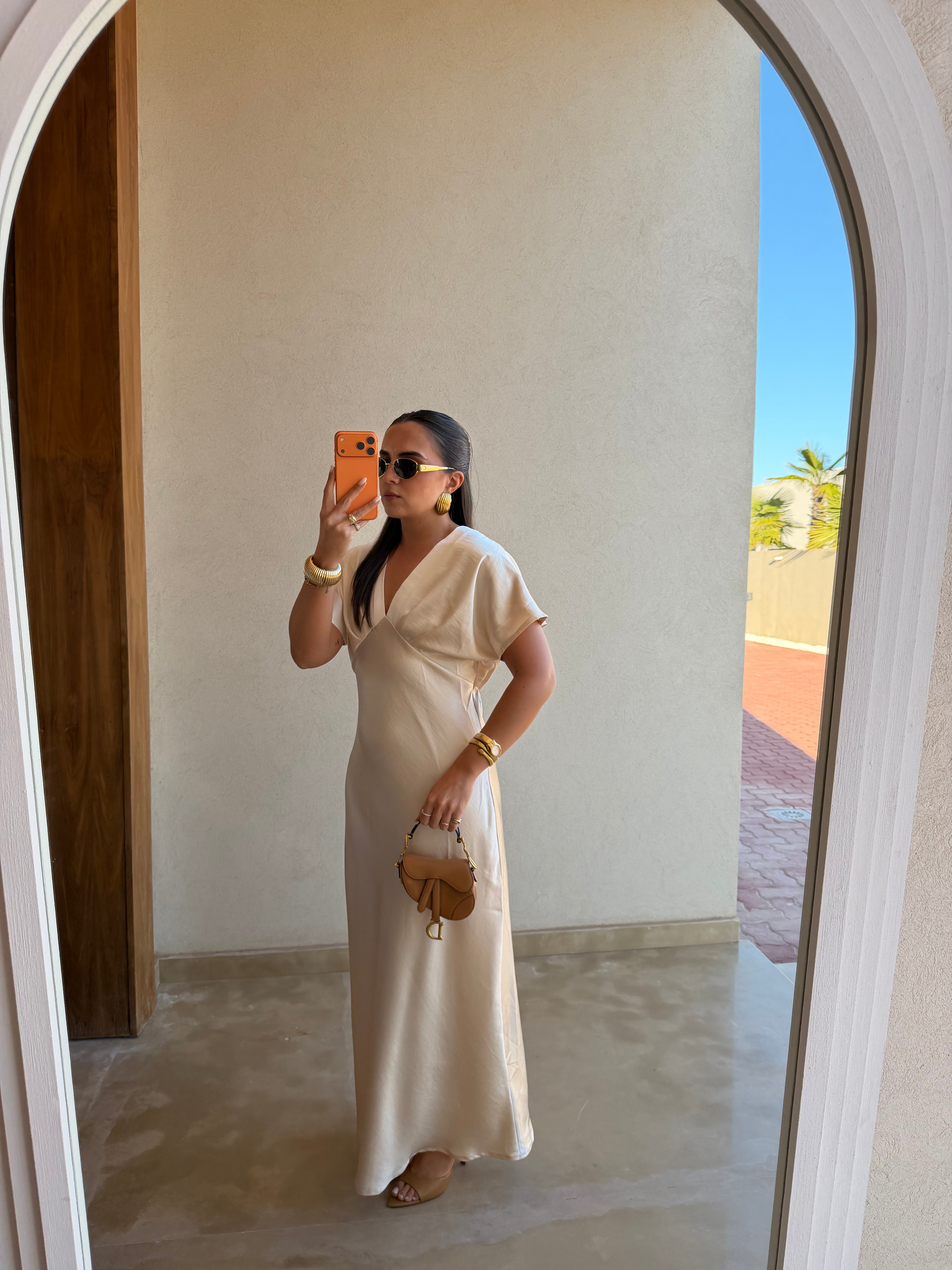 Robe longue Sandy beige
