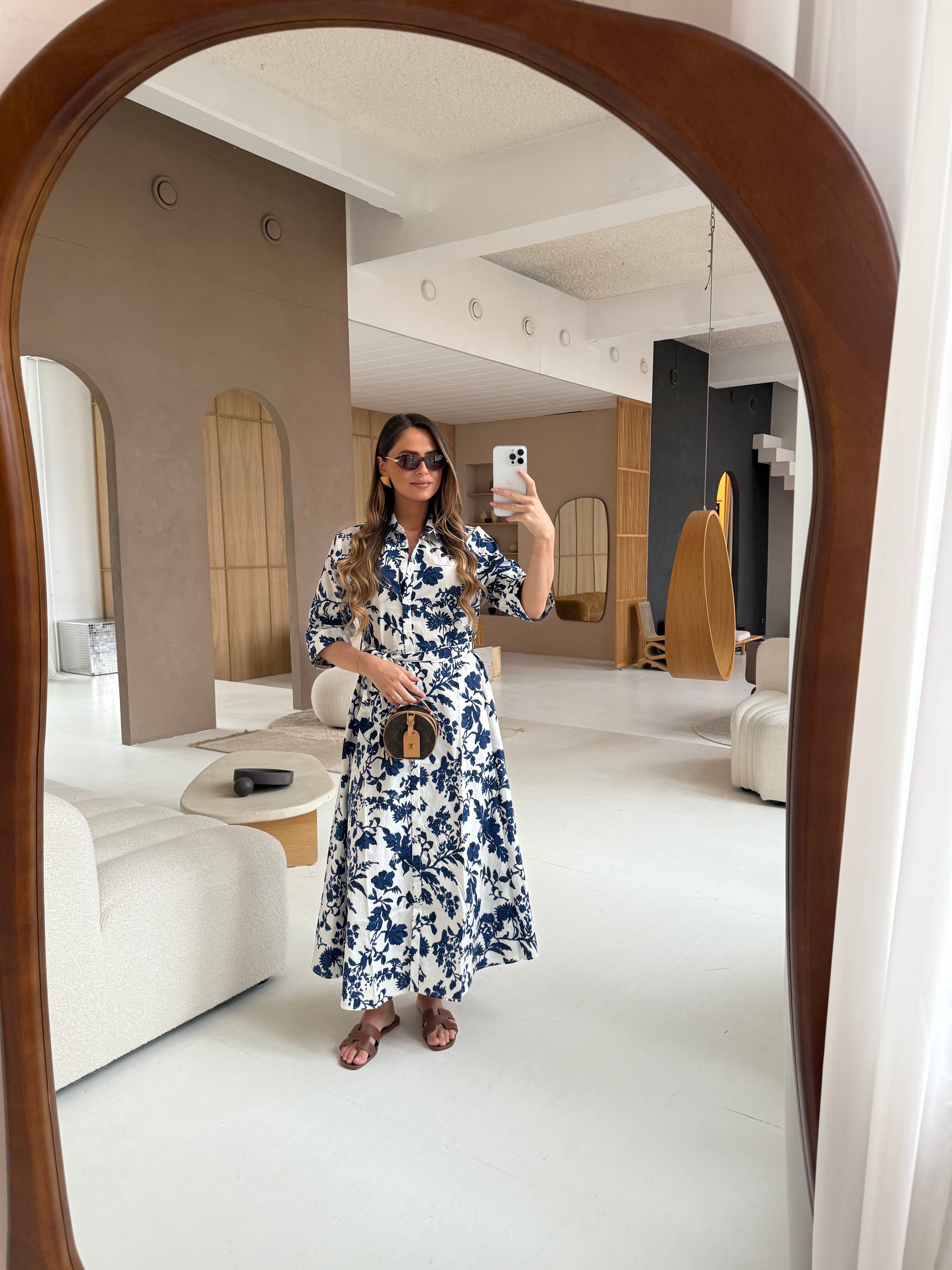 Robe BIBA longue bleue