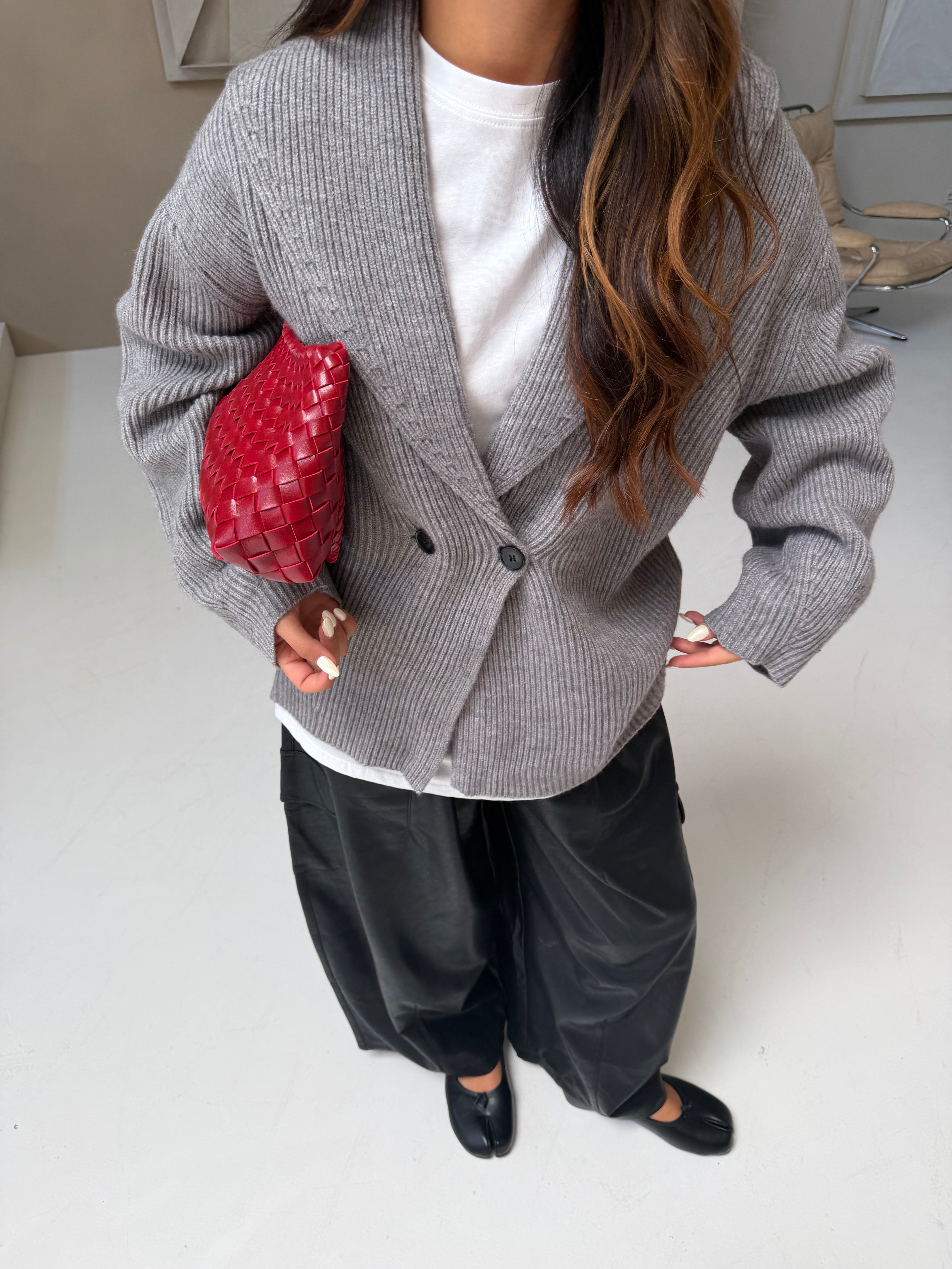 Cardigan long PAUL gris (CA2455)