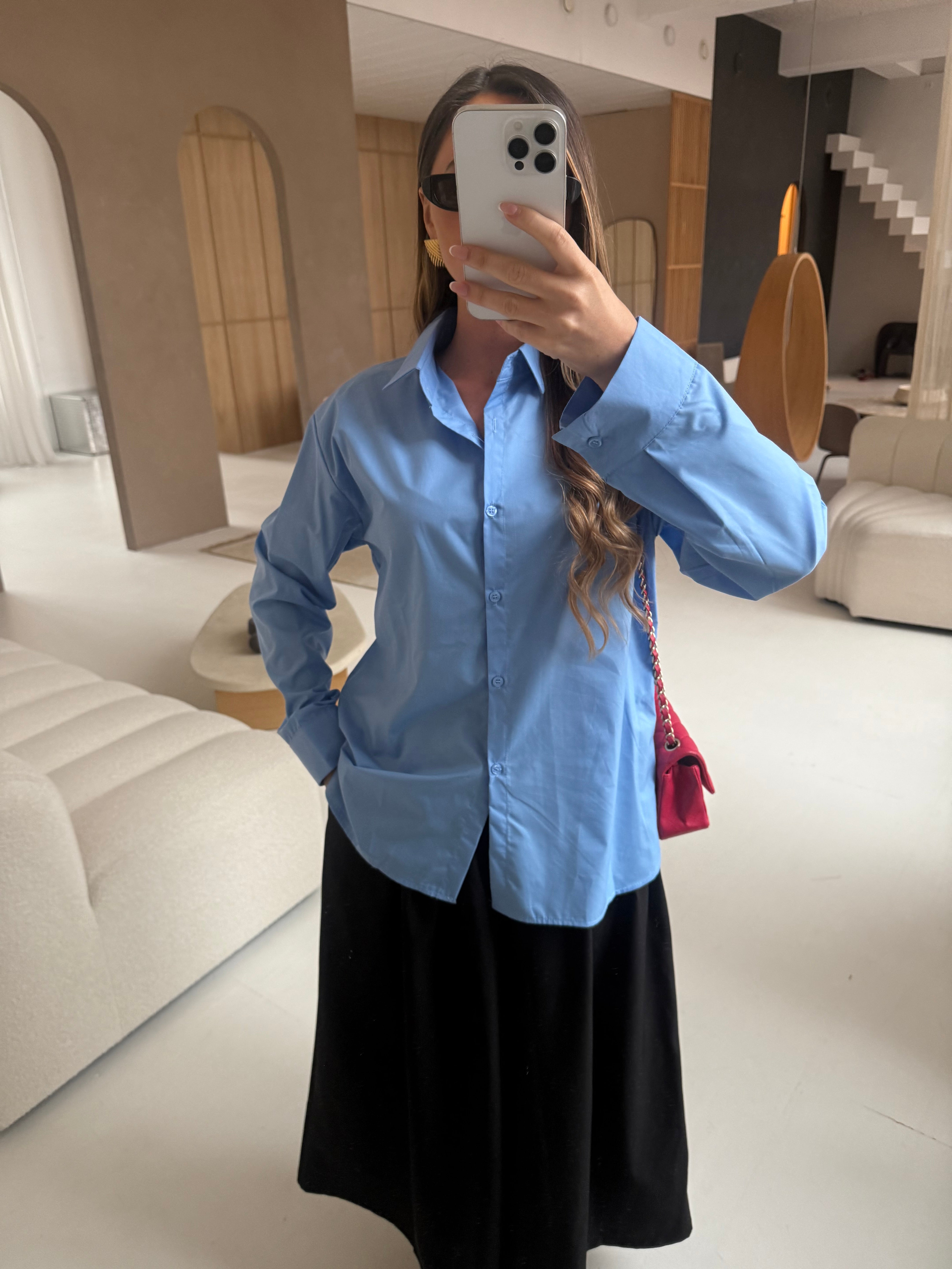 Chemise basique bleue (CY24220)