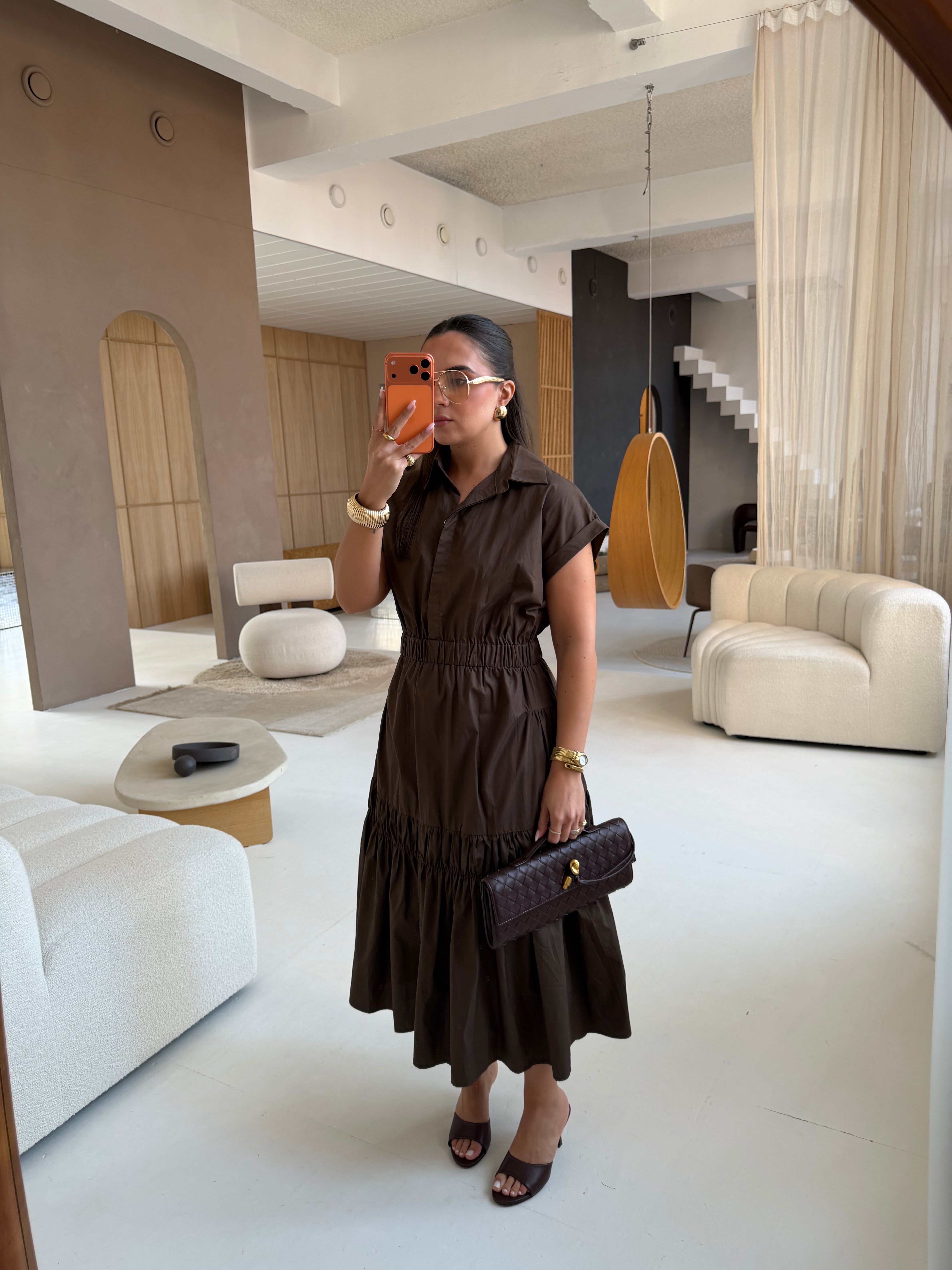 Robe GABRIELLE marron (JY5210)