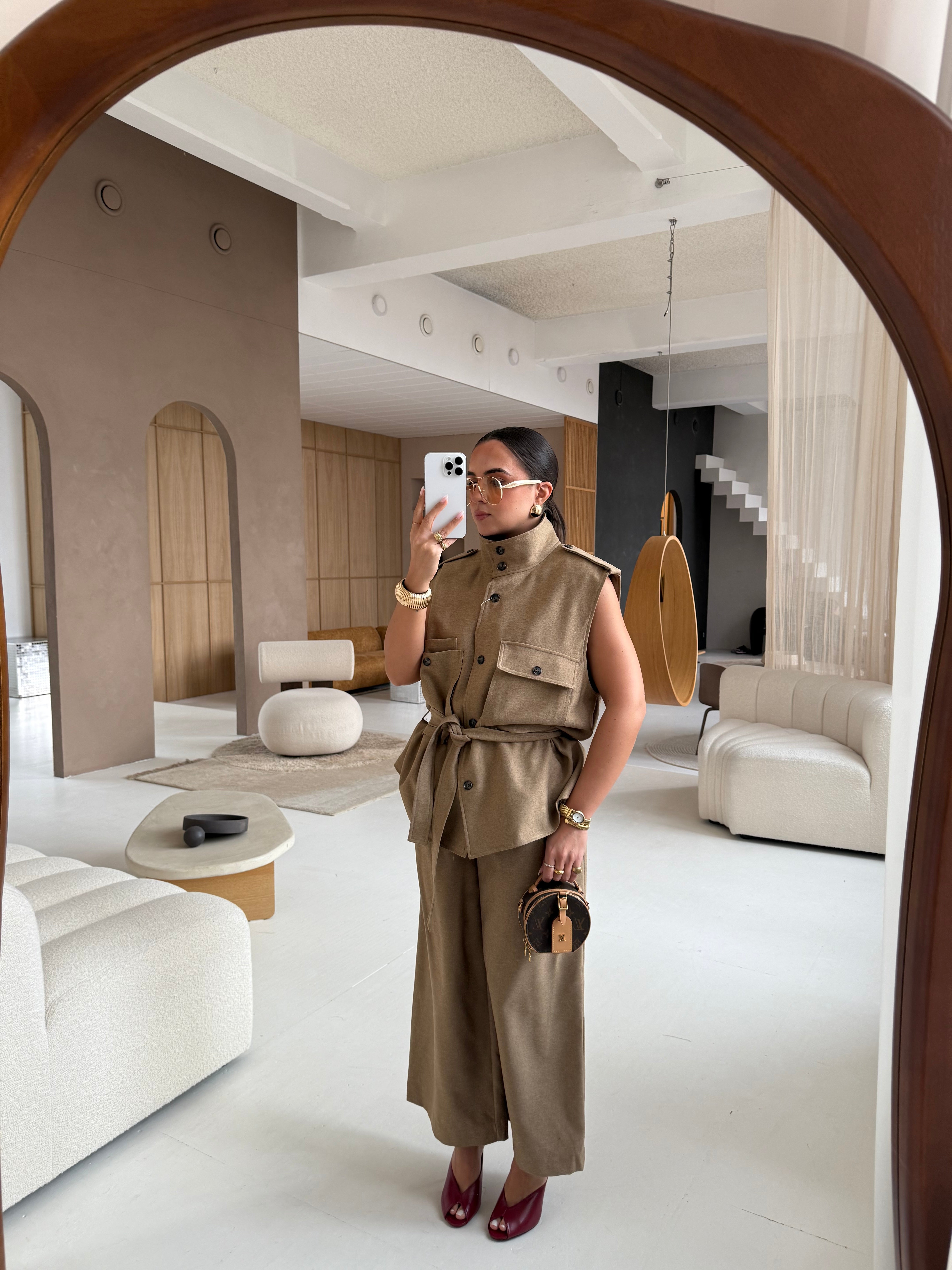 Veste sans manche MATHILDE camel (W25252)