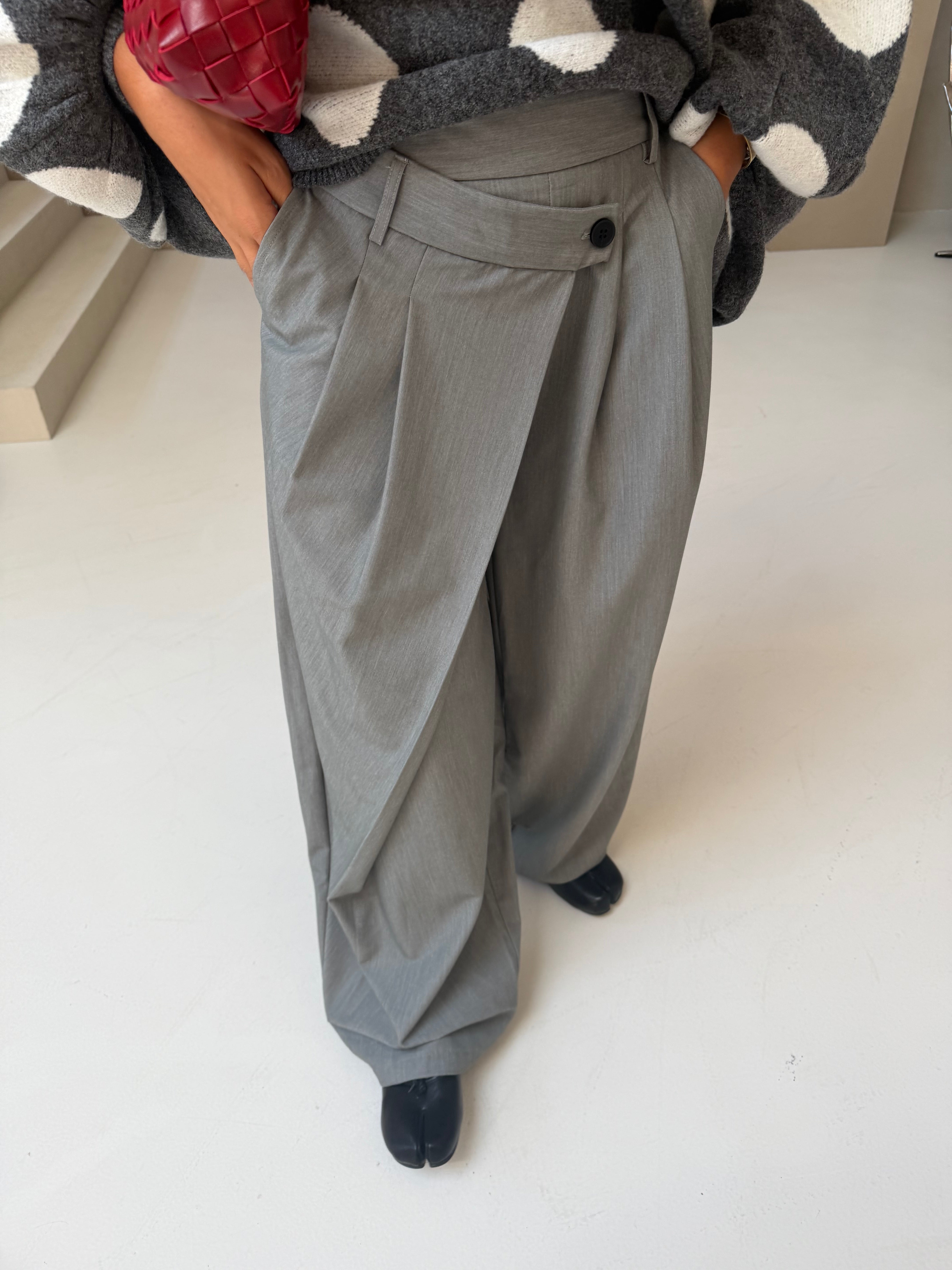 Pantalon pince ASLI gris (L114)