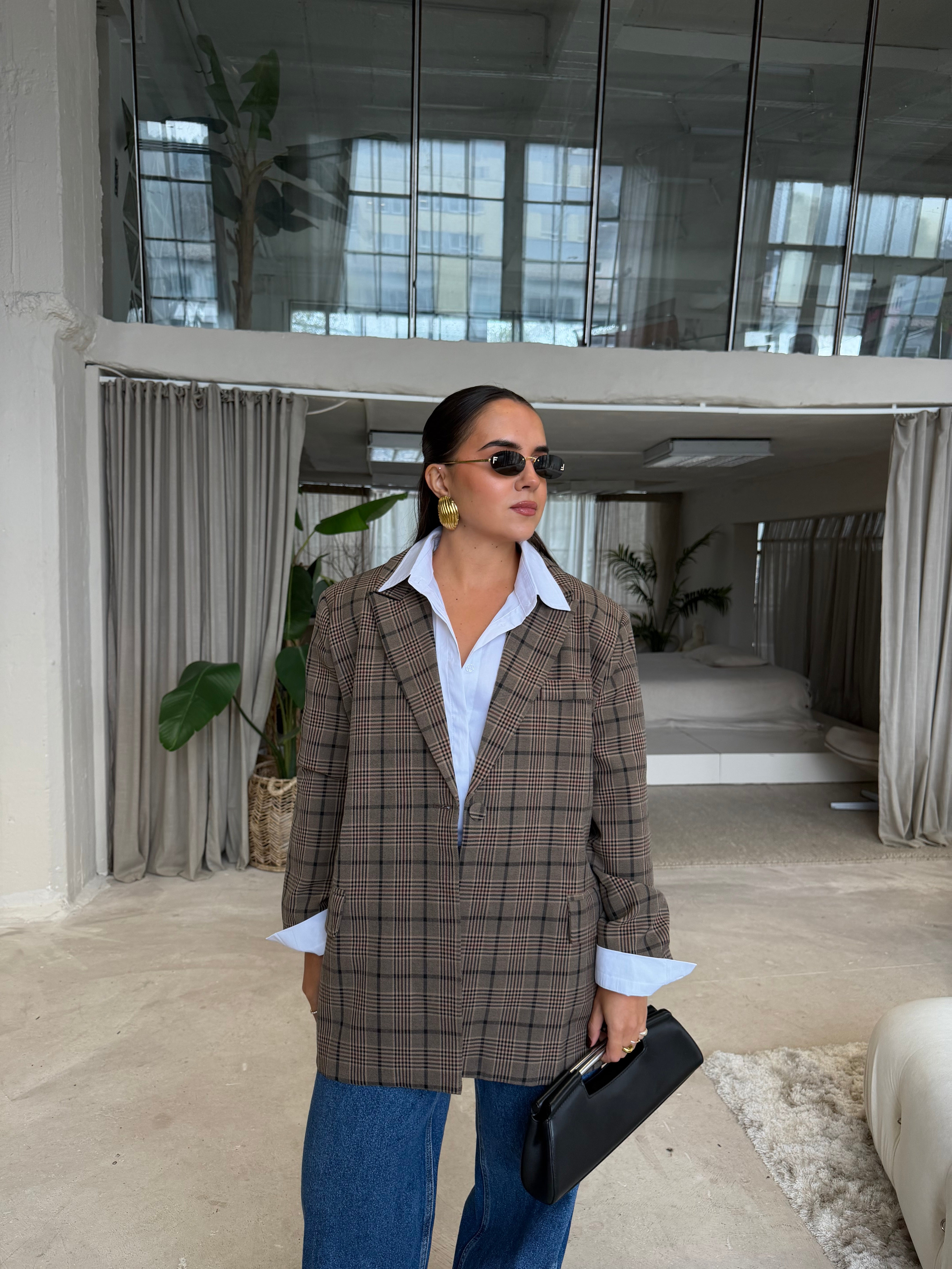 Blazer OVER carreaux (V12369)