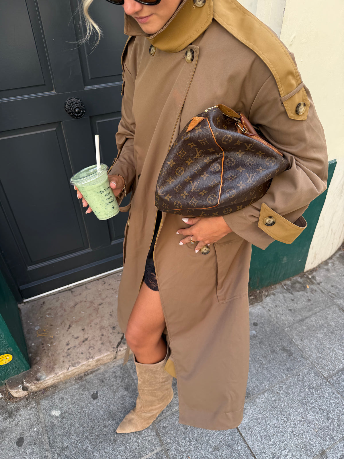 Trench long bi color (MA8009)