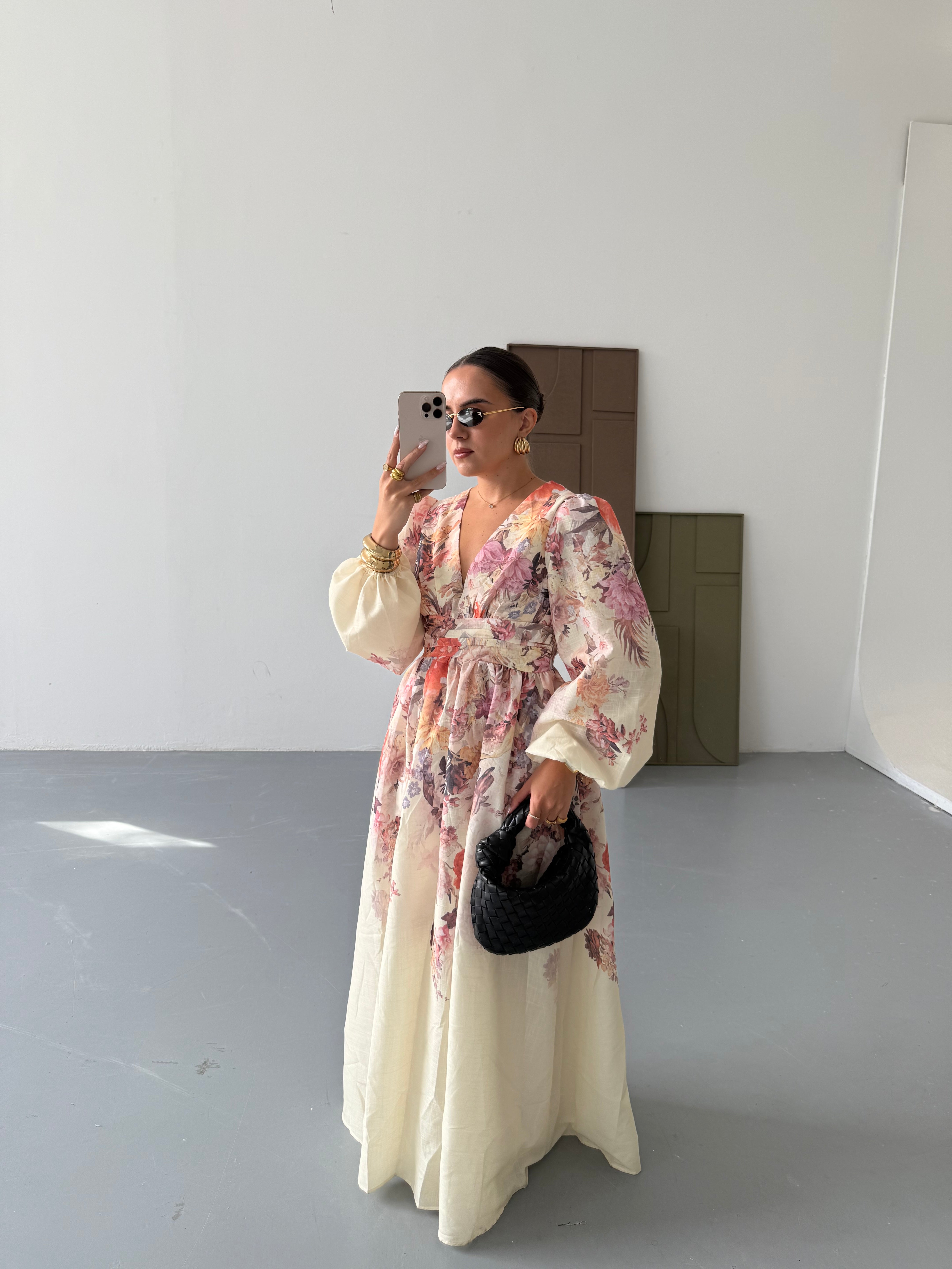 Robe longue DINA jaune (R6300)