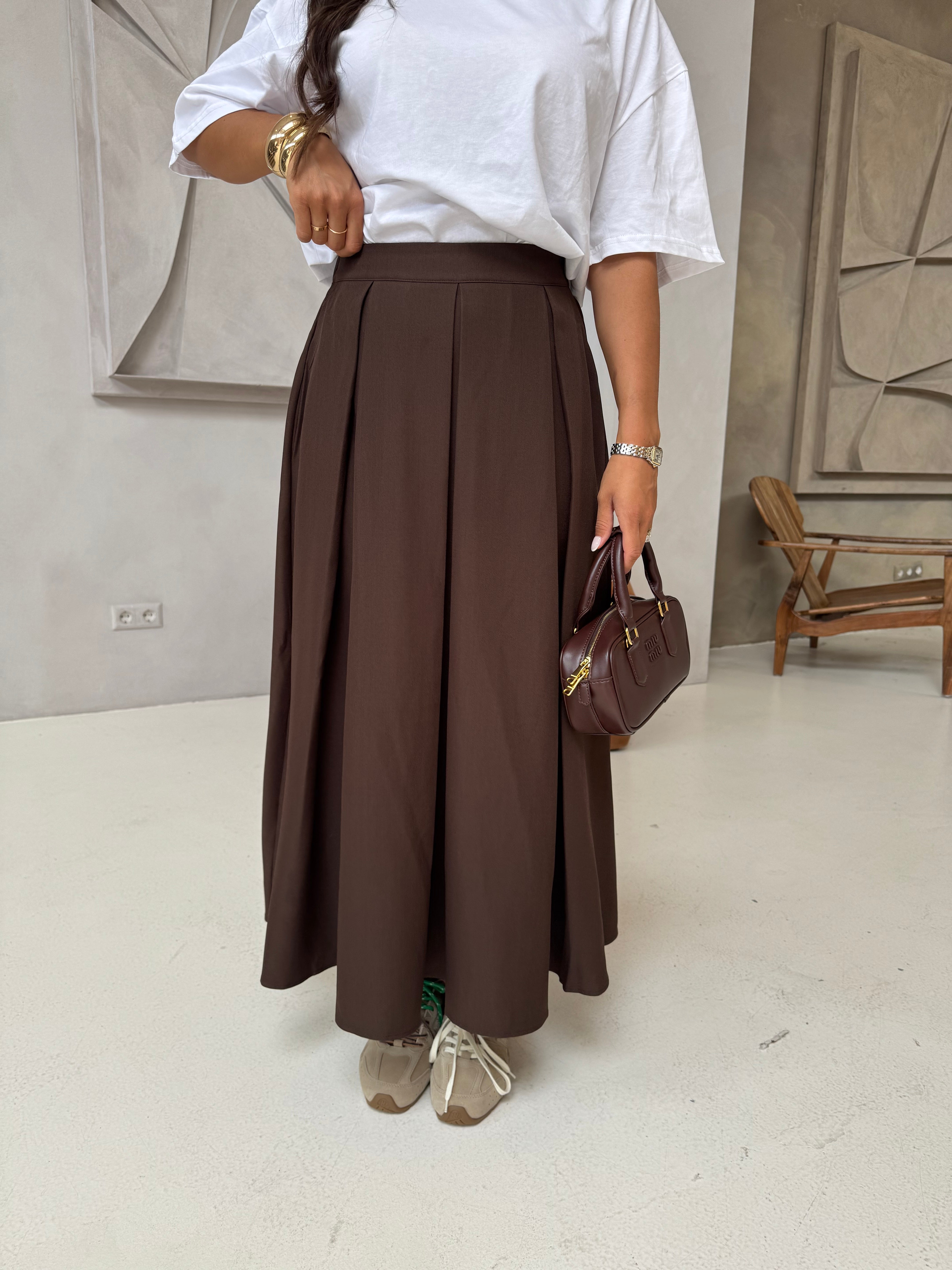 Jupe BELLA longue CHOCO (25cy911)