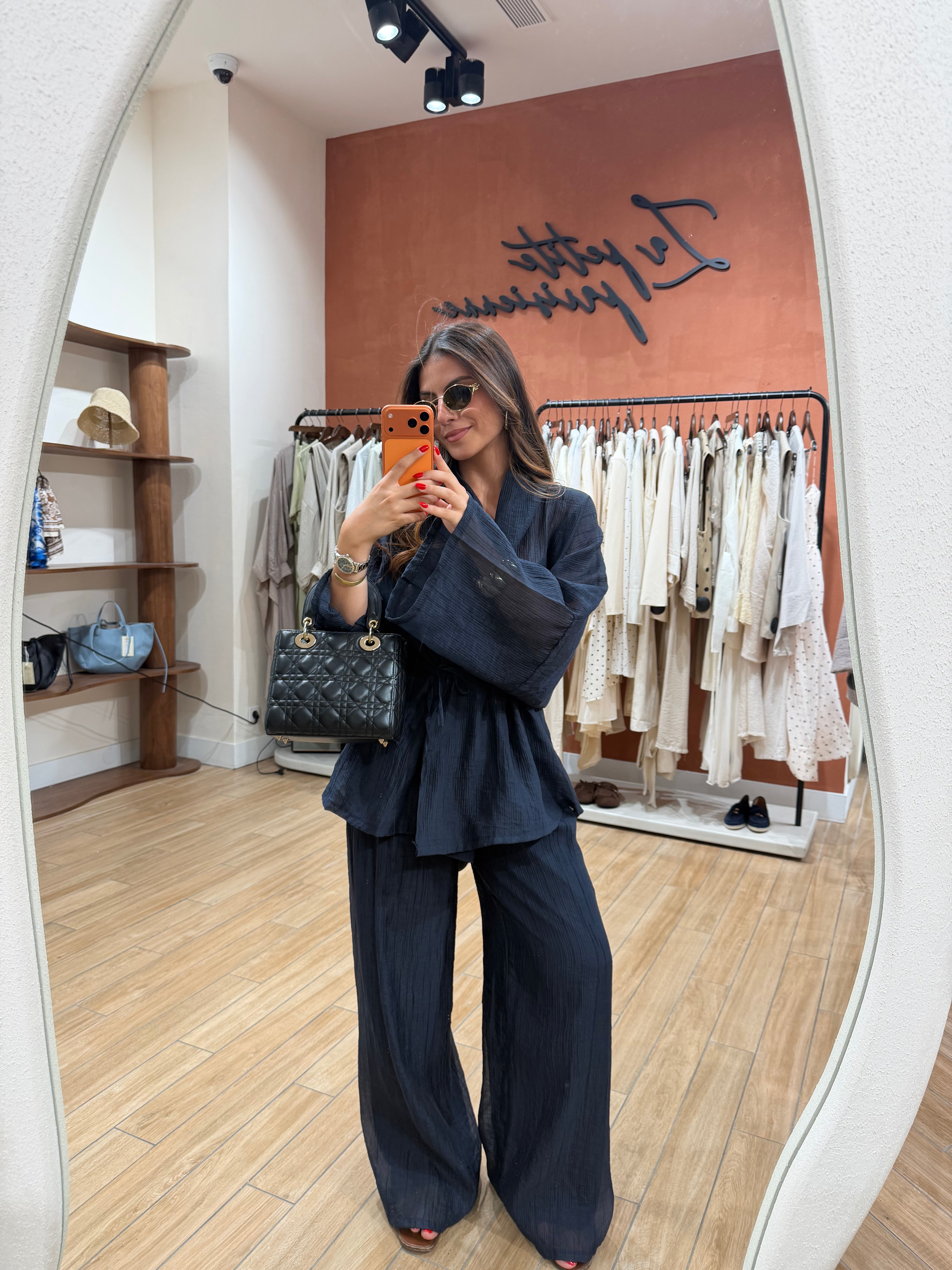 Ensemble ZAS kimono bleu marine