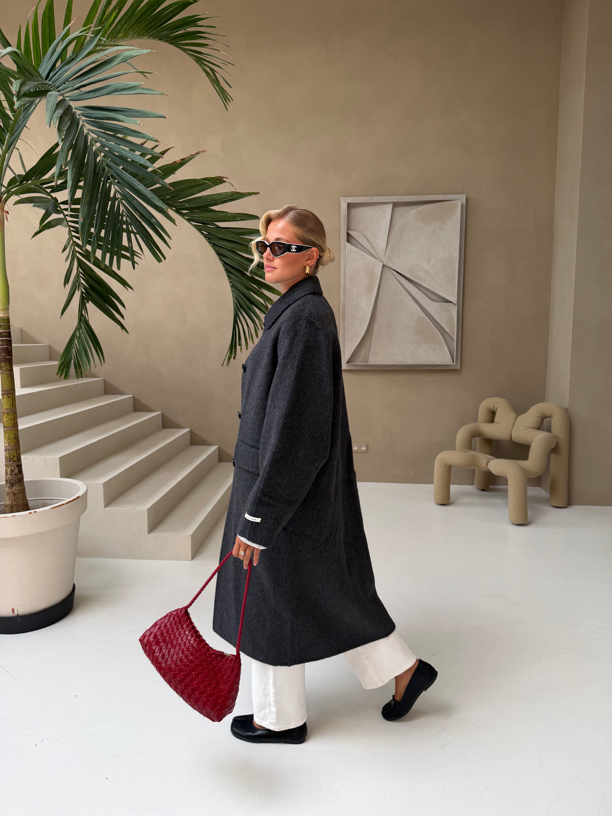 Manteau LANA laine gris