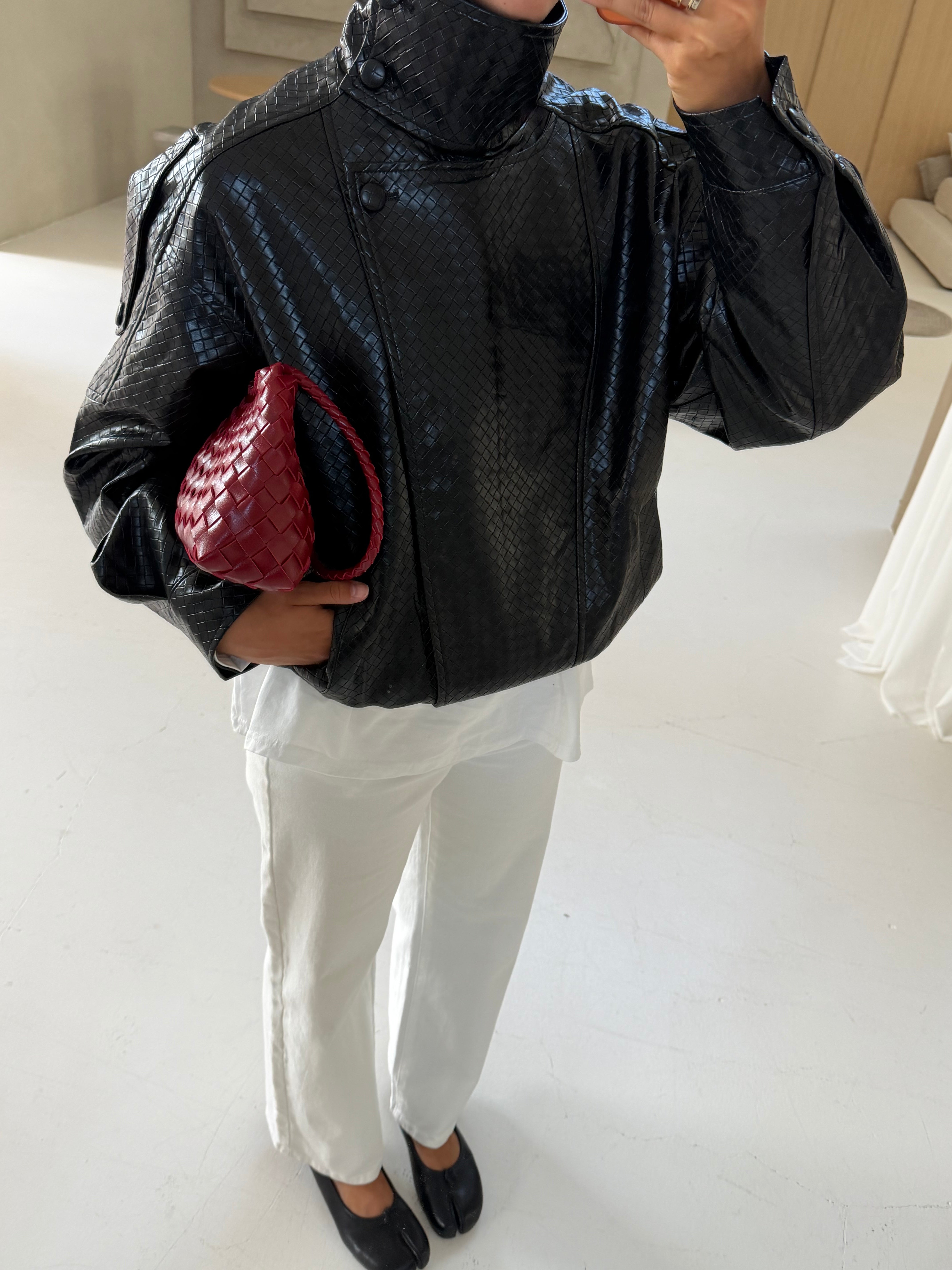 Veste ECAILLES noire (16186)
