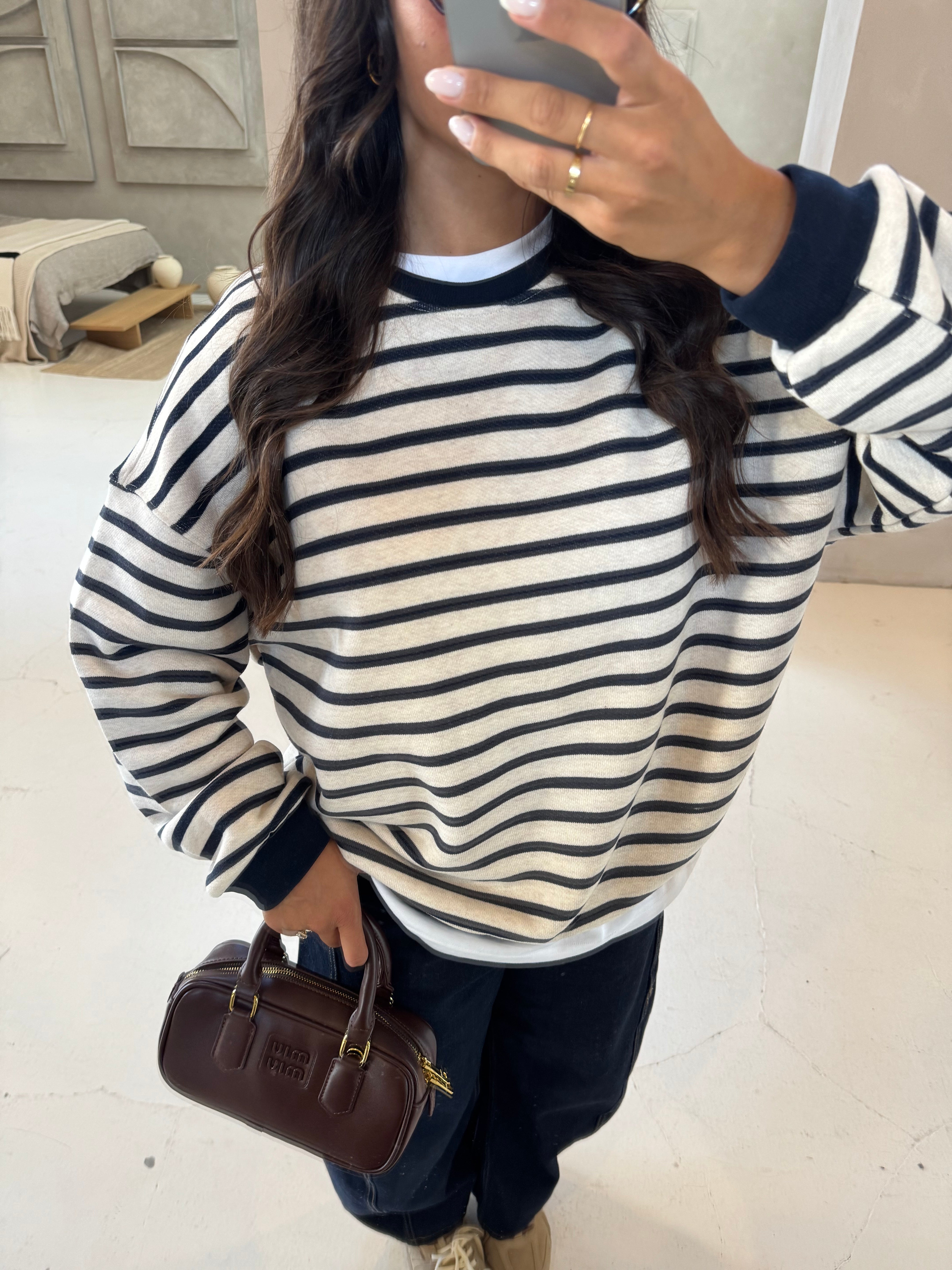 Pull kelly rayures bleu (46034A)