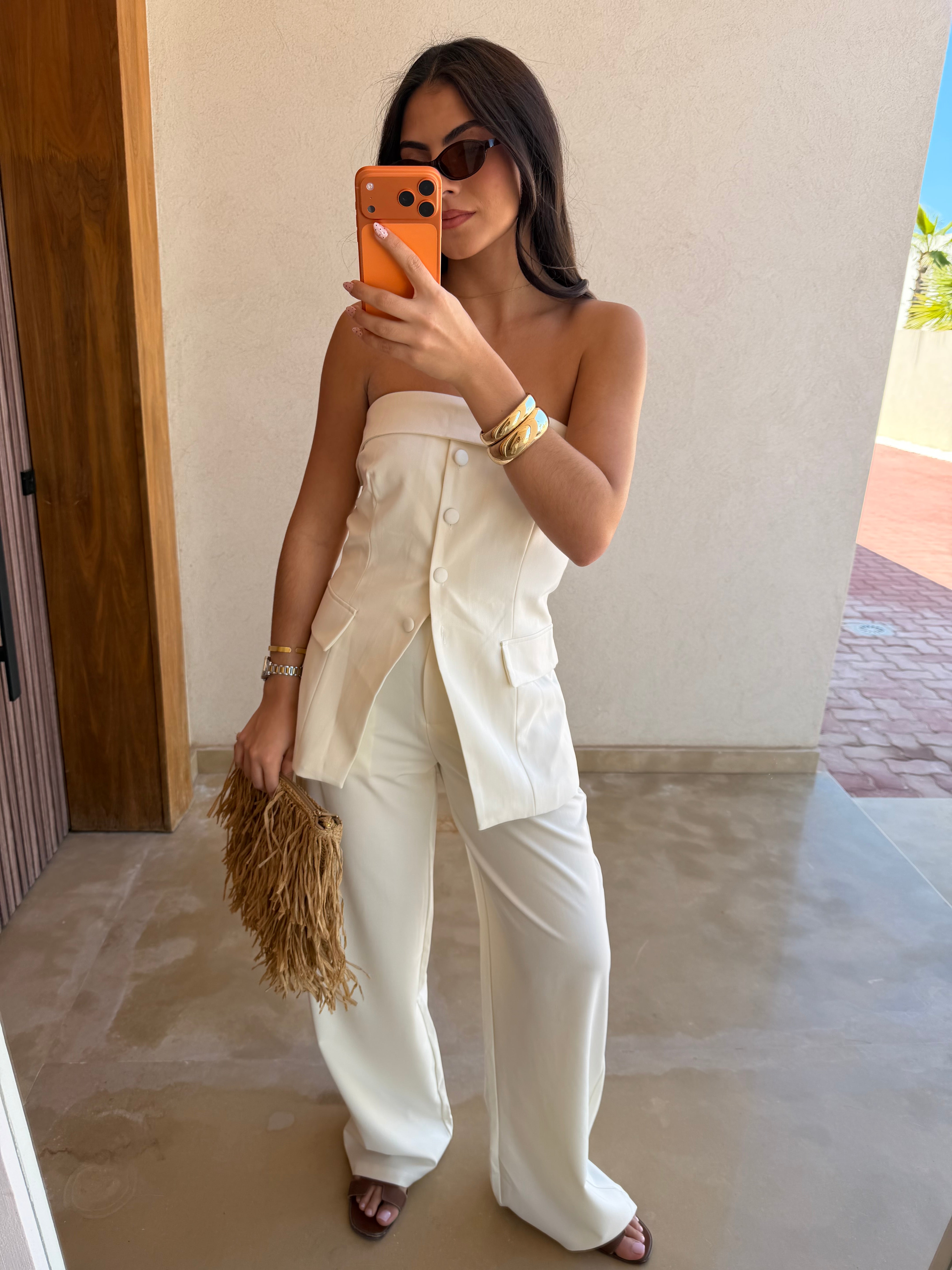 Haut UNILA bustier écru (8036)