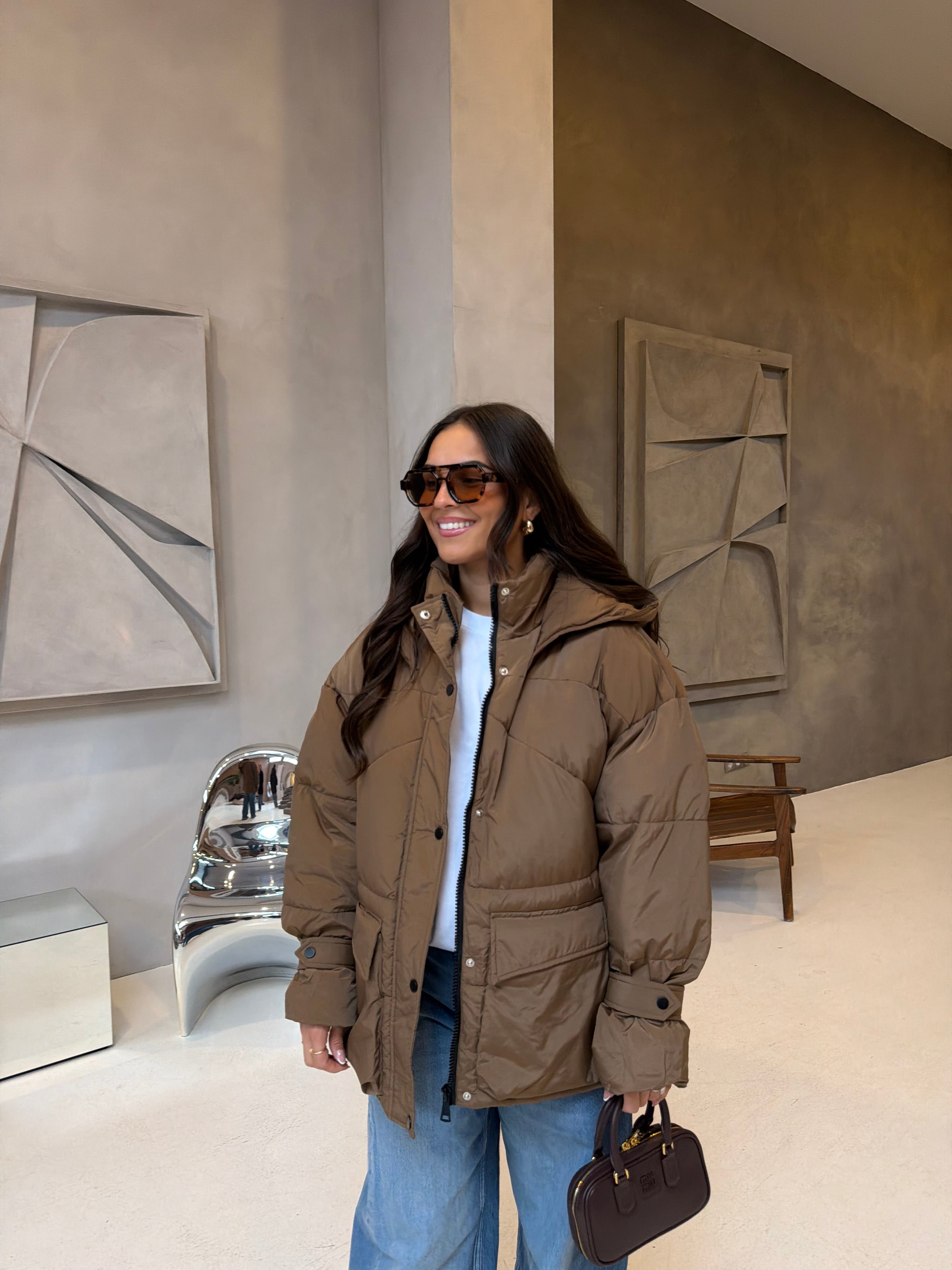 Doudoune ESTAN marron (J001-1)