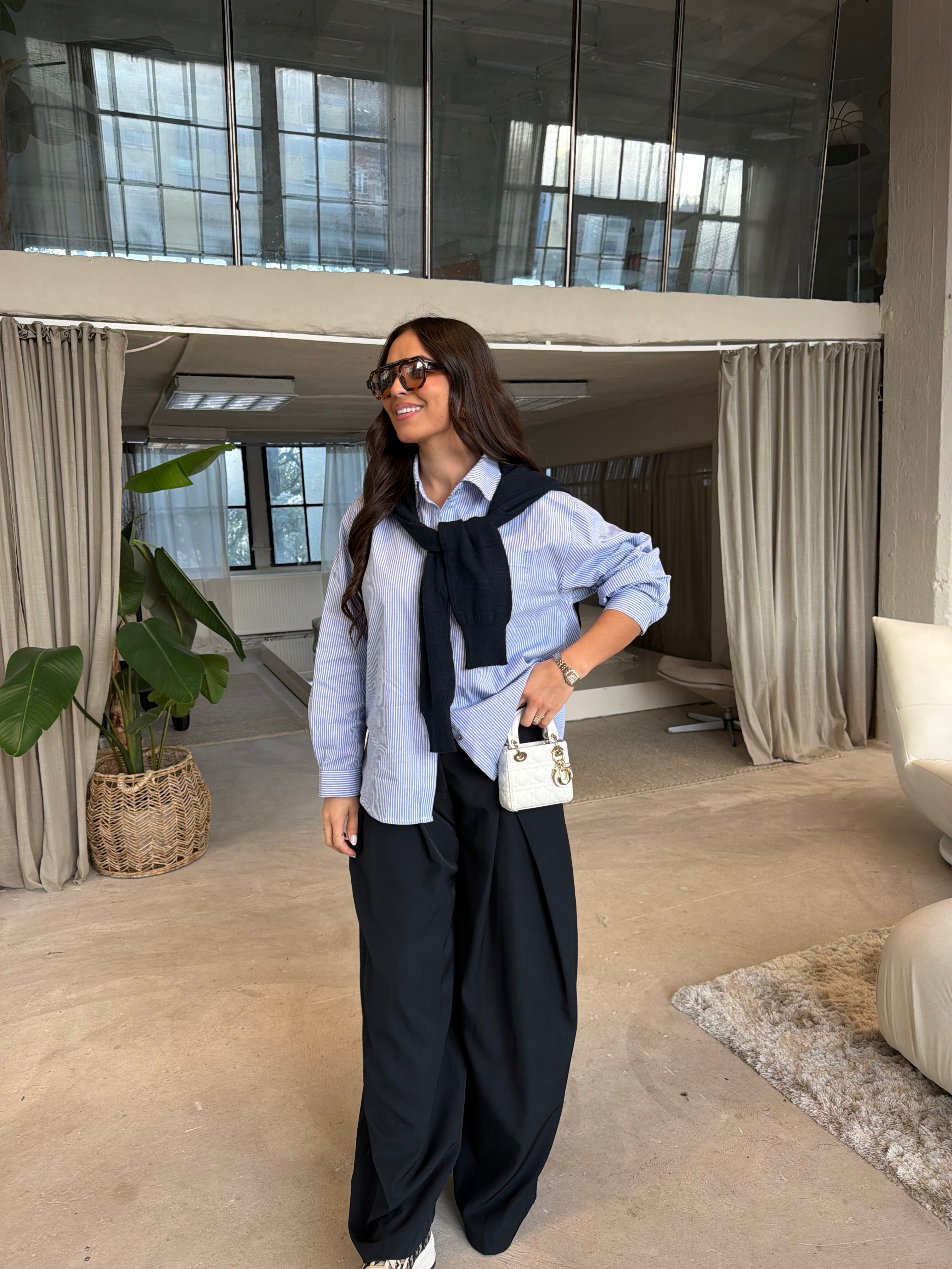 Chemise pull ELYS bleue ciel (MA3381)