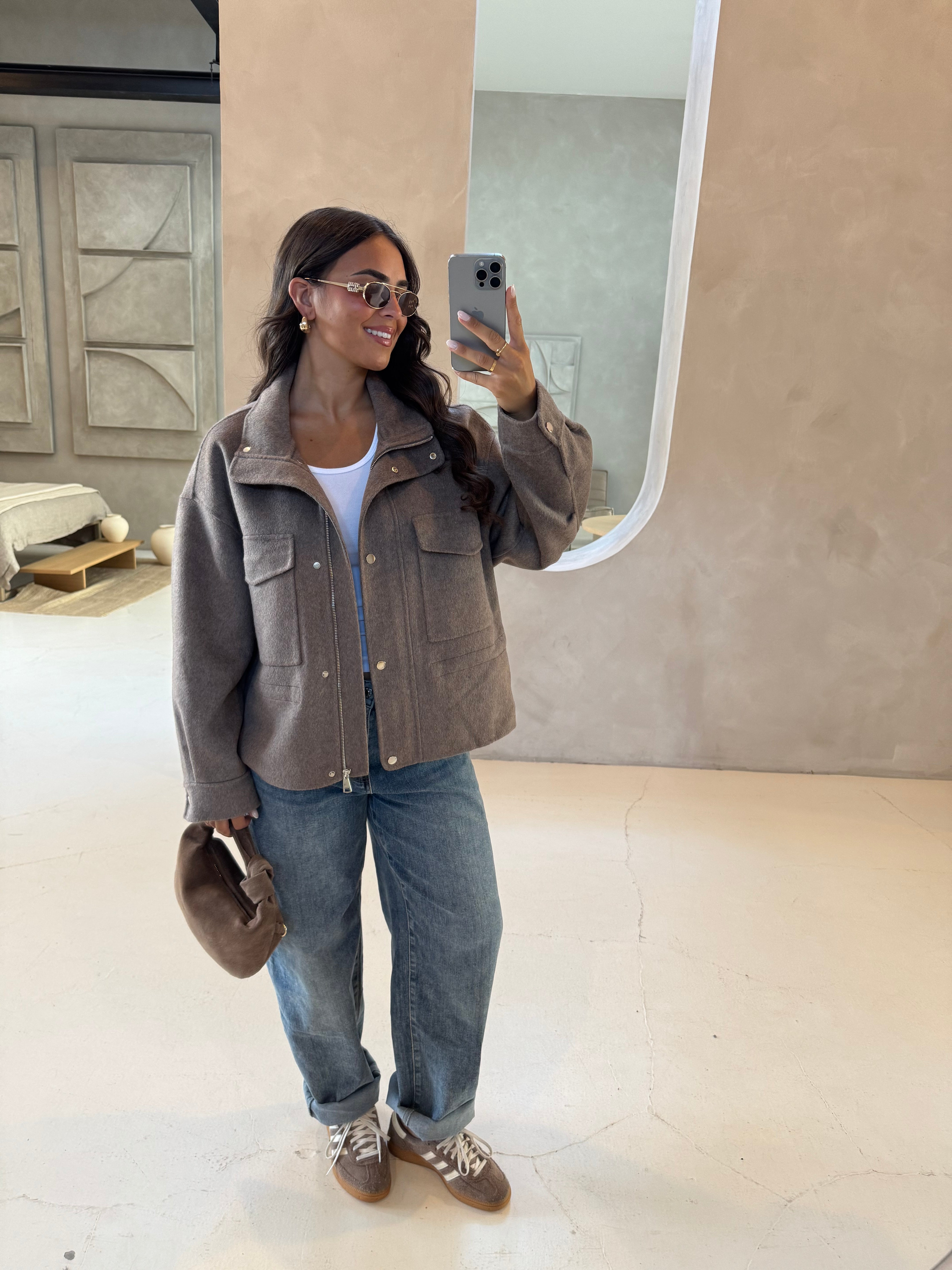 Manteau LANA taupe (M2539)