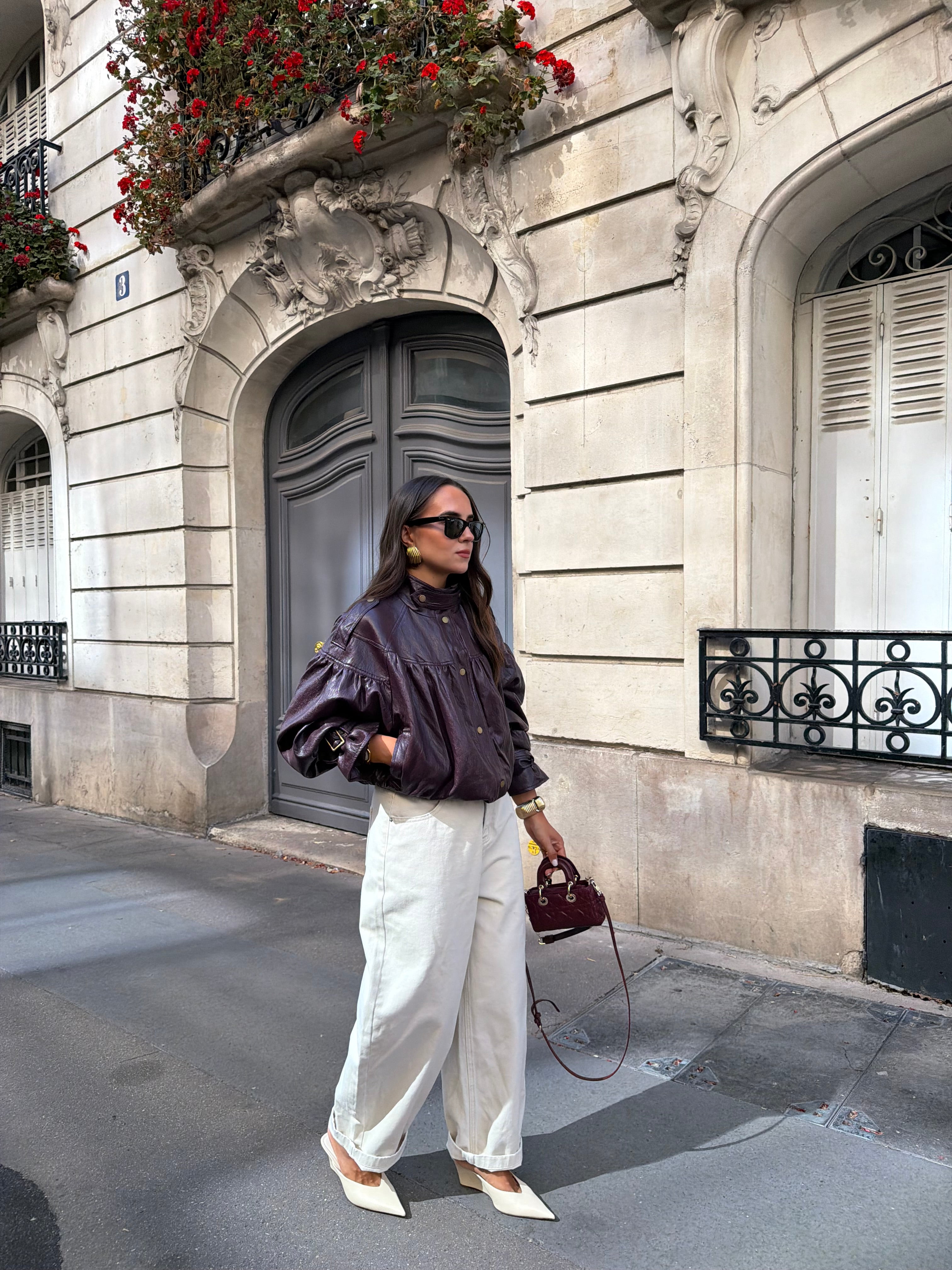 Veste similicuir LOLA violette (RD9233)