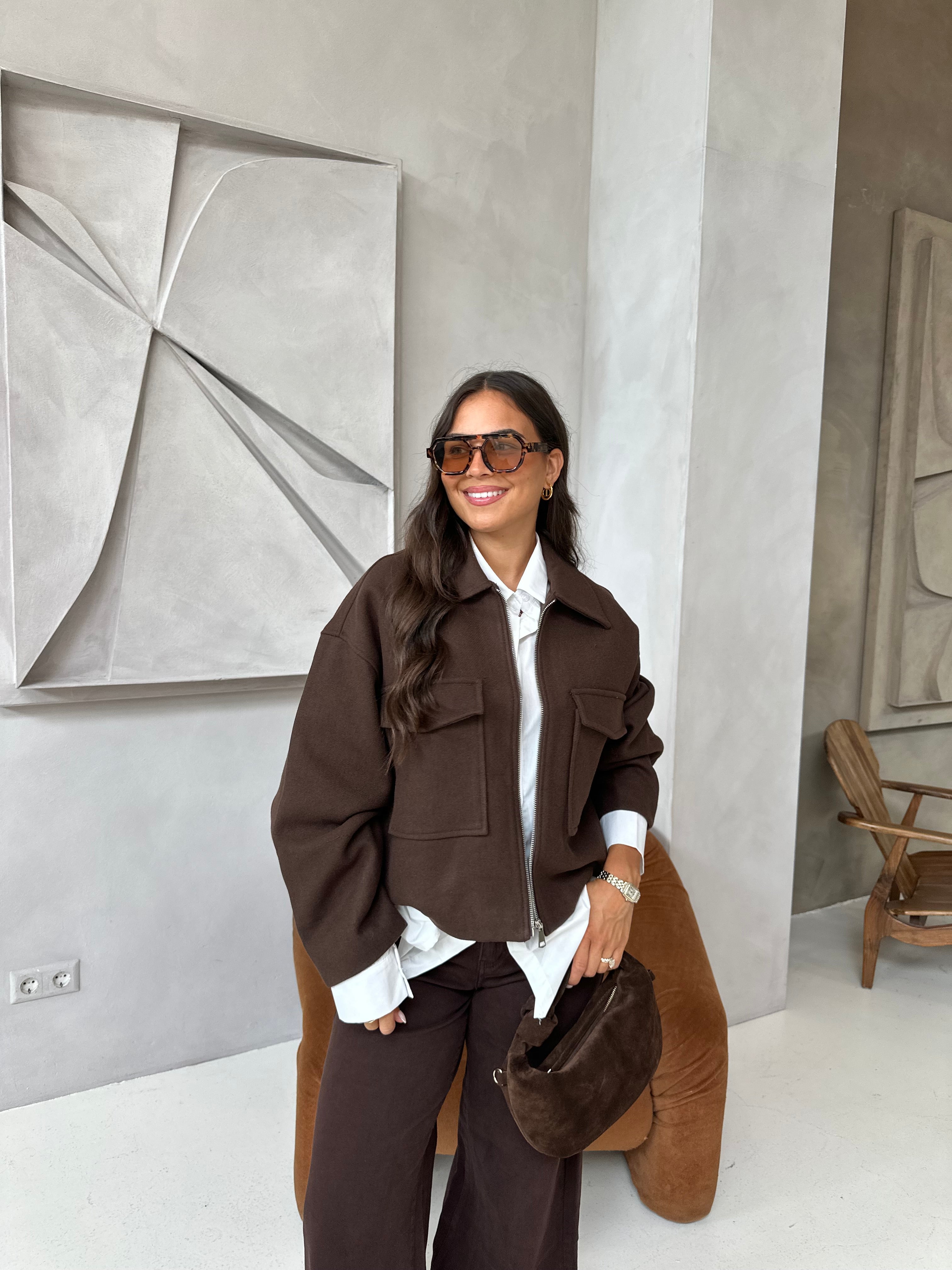 Veste ASSIA marron (M-2525)