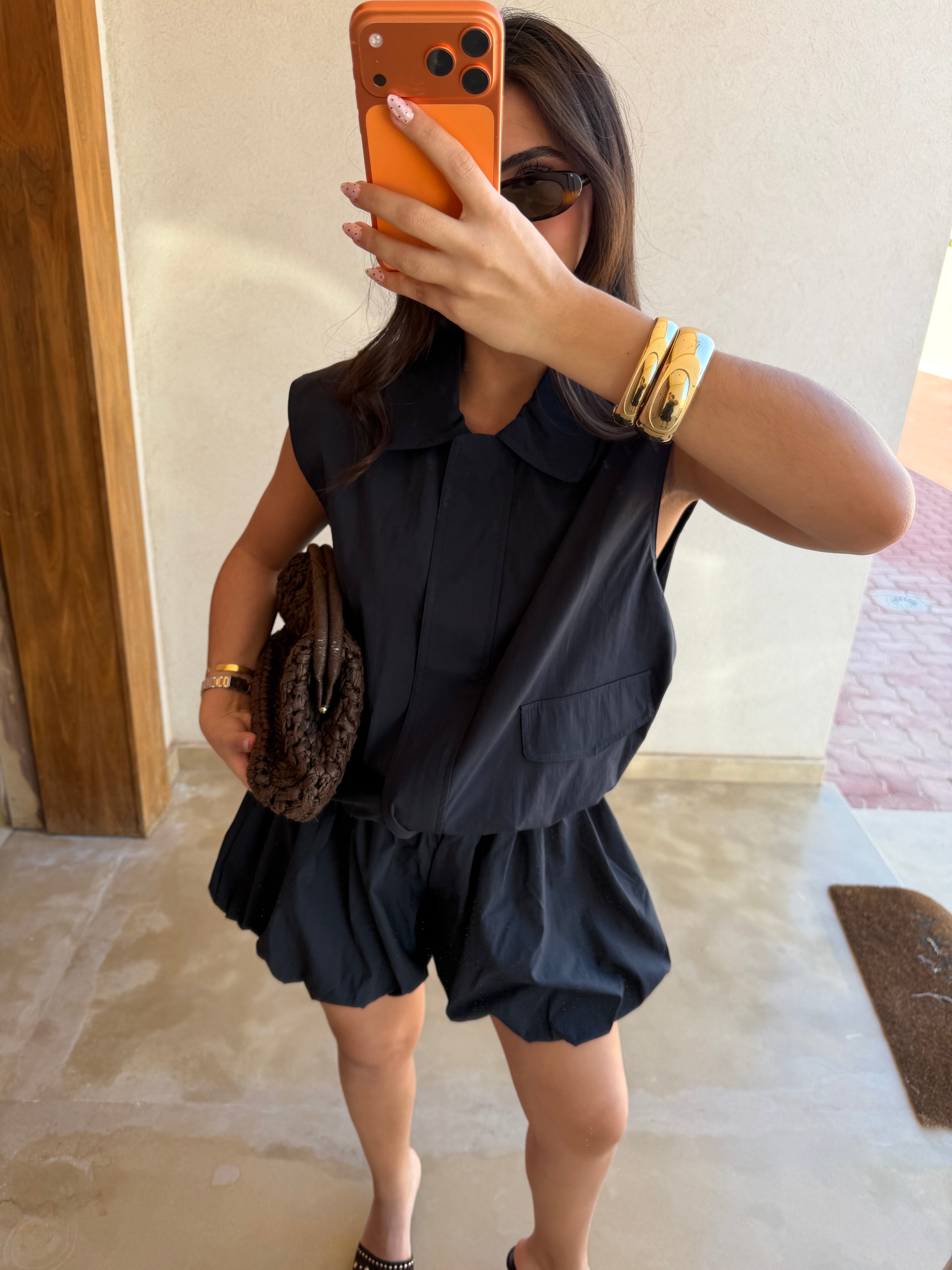 Ensemble short boule  bleu marine (SC350)