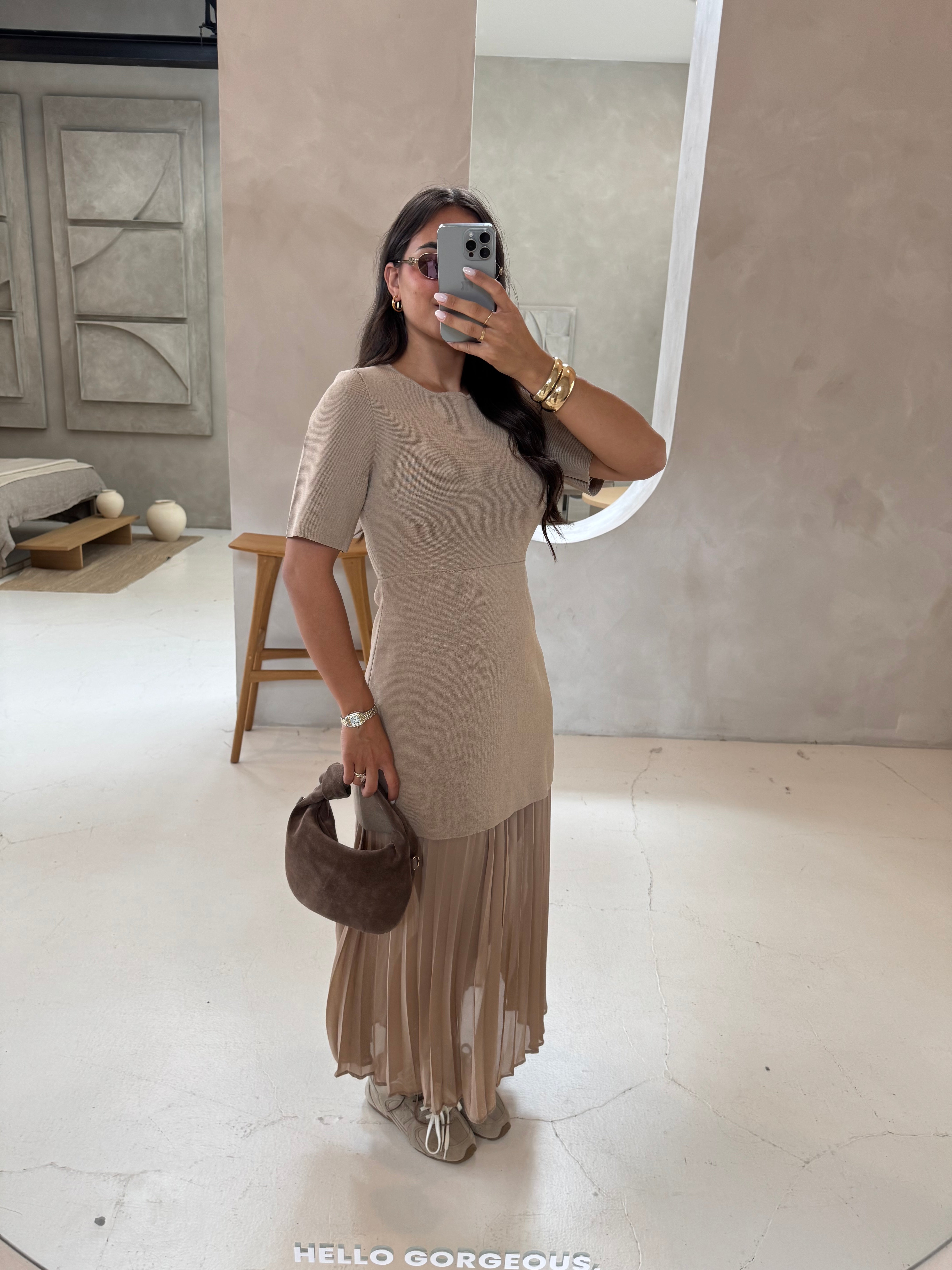 Robe ONI longue beige (6404)
