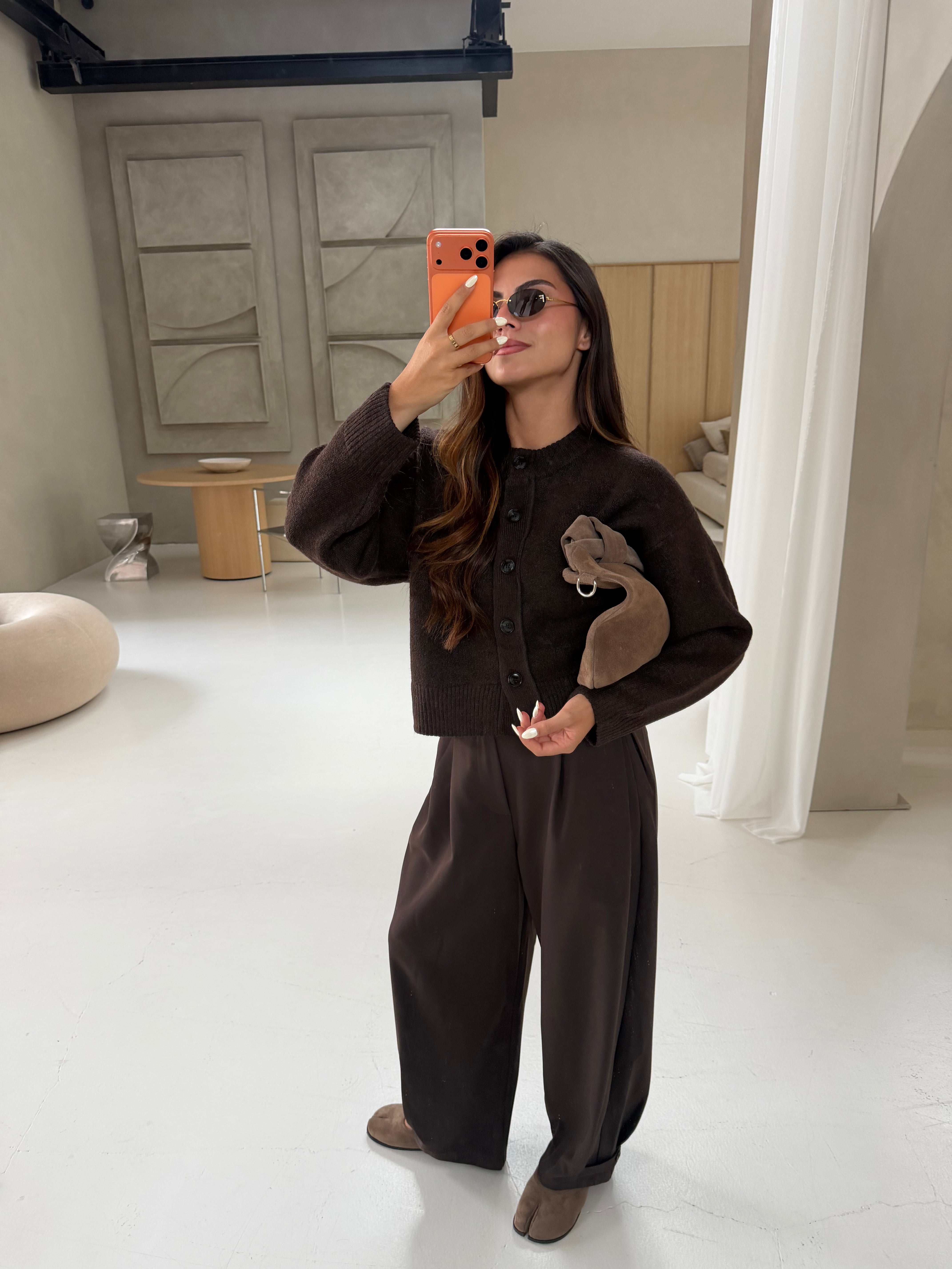 Gilet LYE bouton marron (LC445)