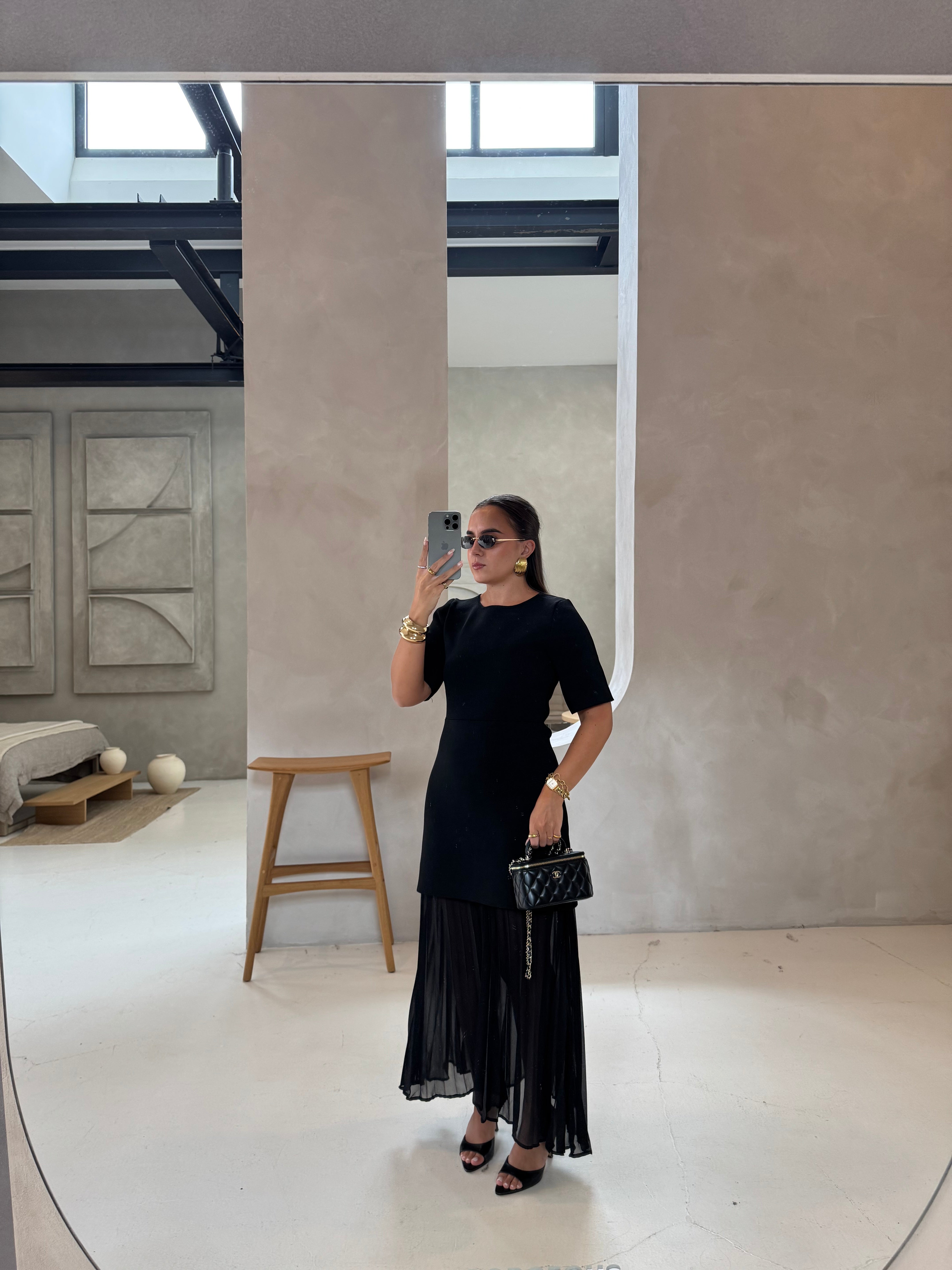 Robe ONI longue noir (6404)