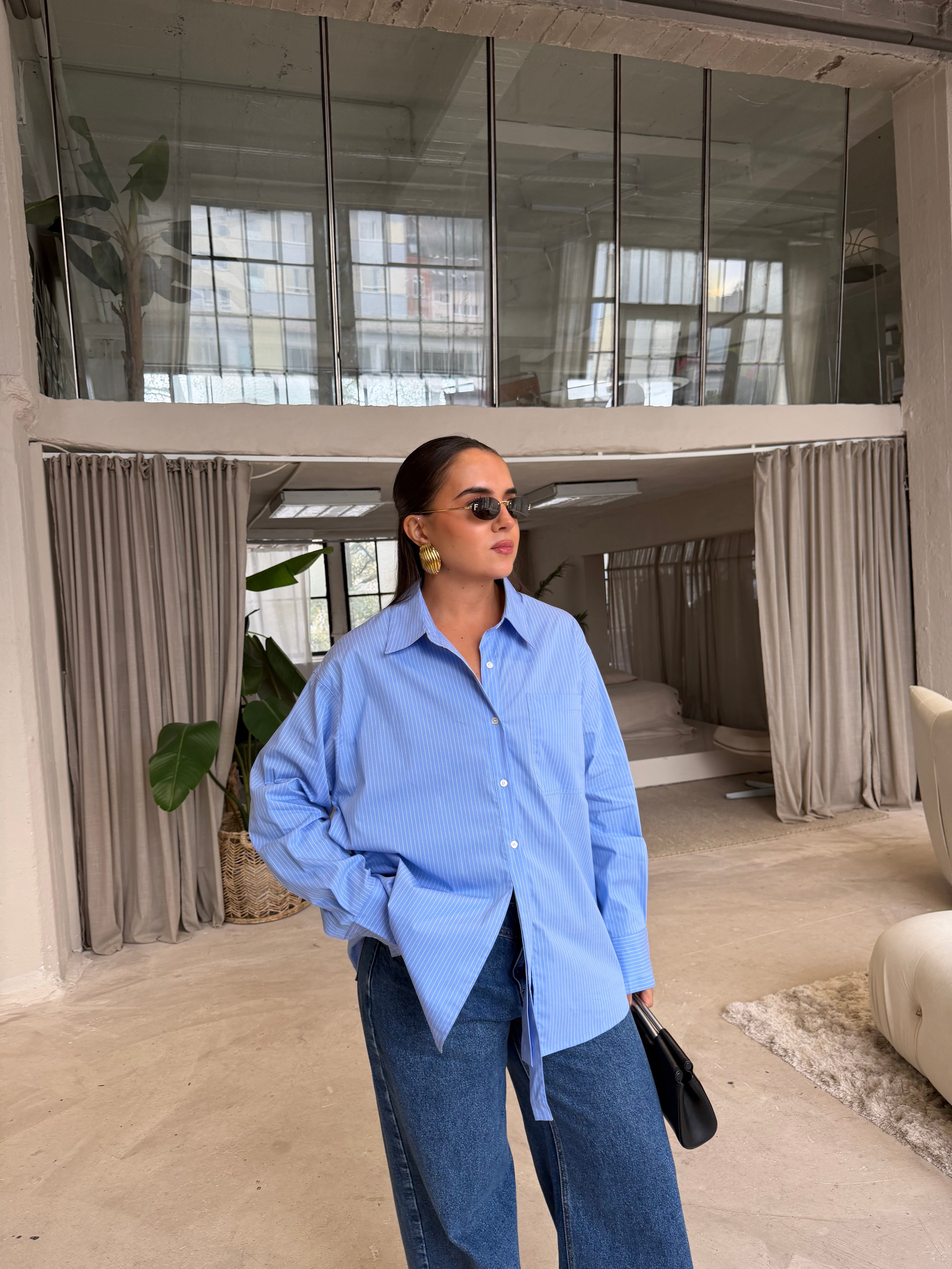 Chemise LUS rayure bleu (5252)