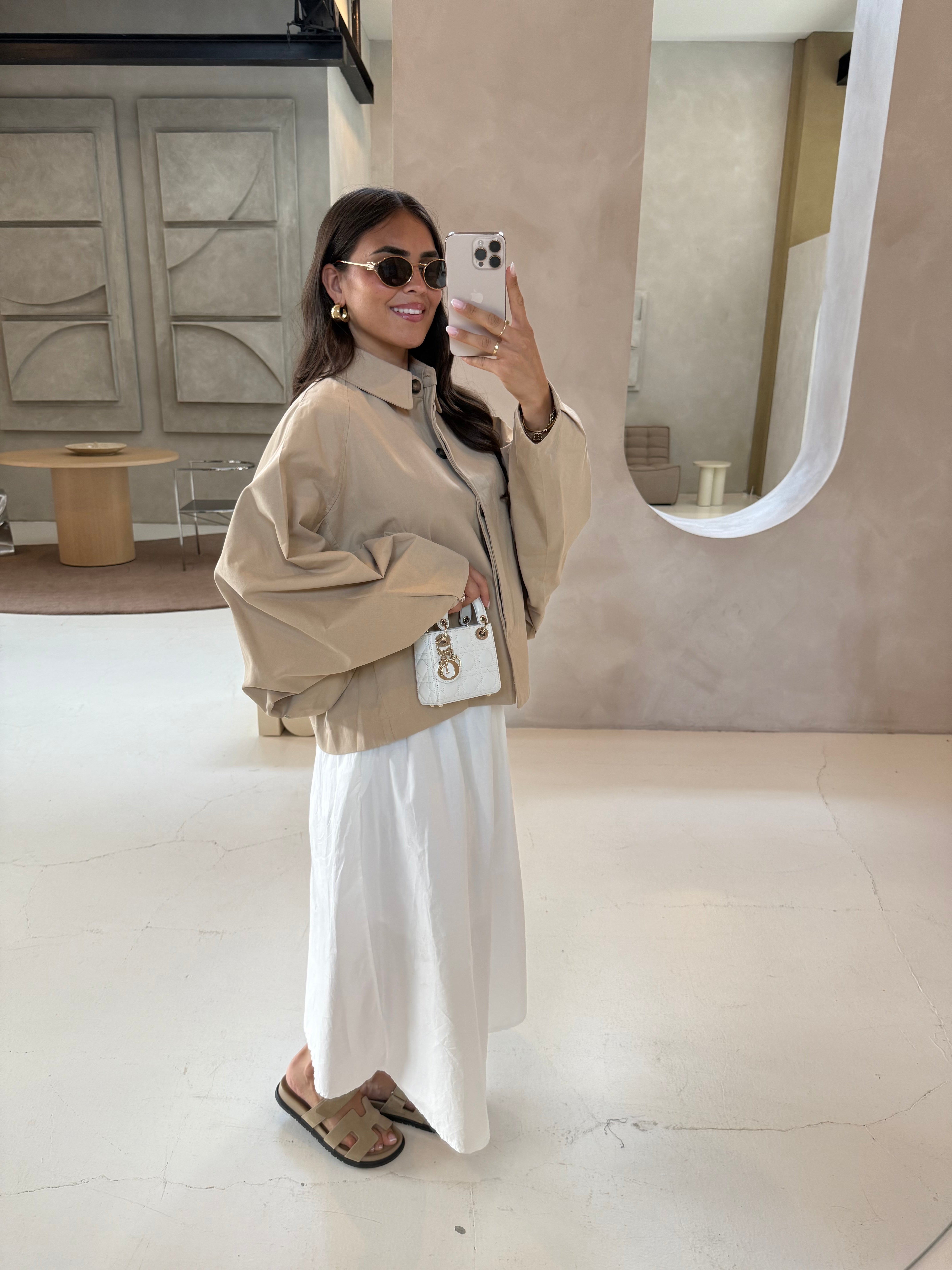 Parka courte beige (SC79)