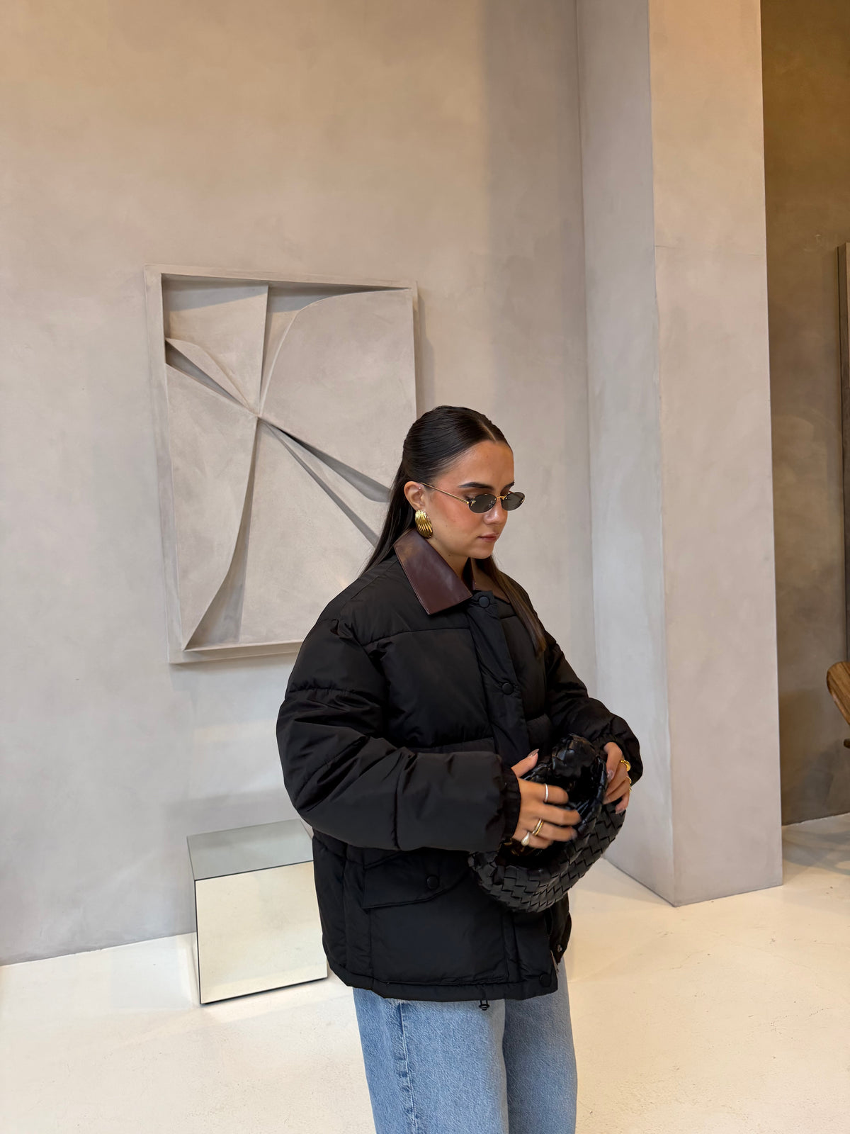 Doudoune col noire (8777)