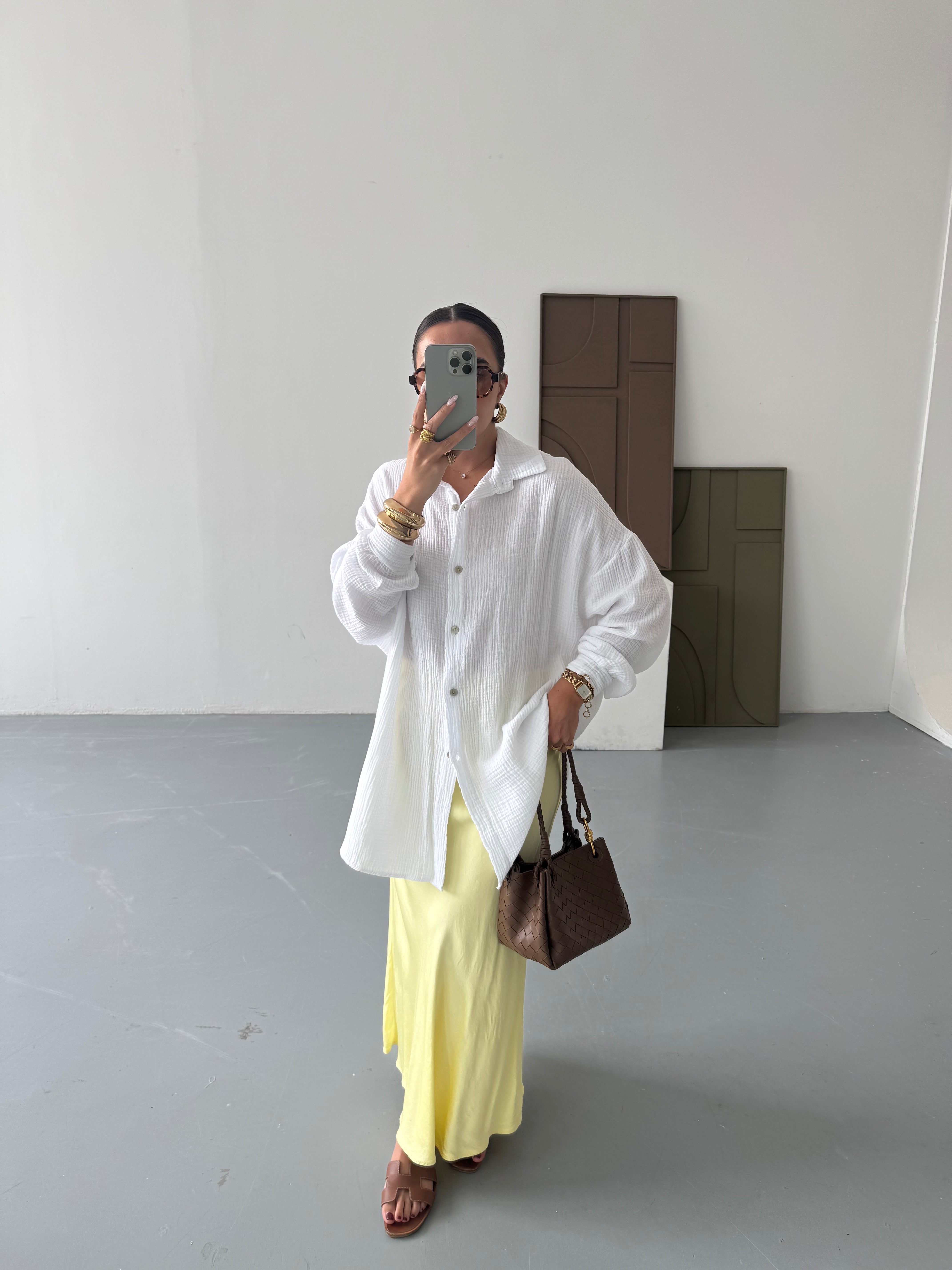 Chemise gaze de coton blanc