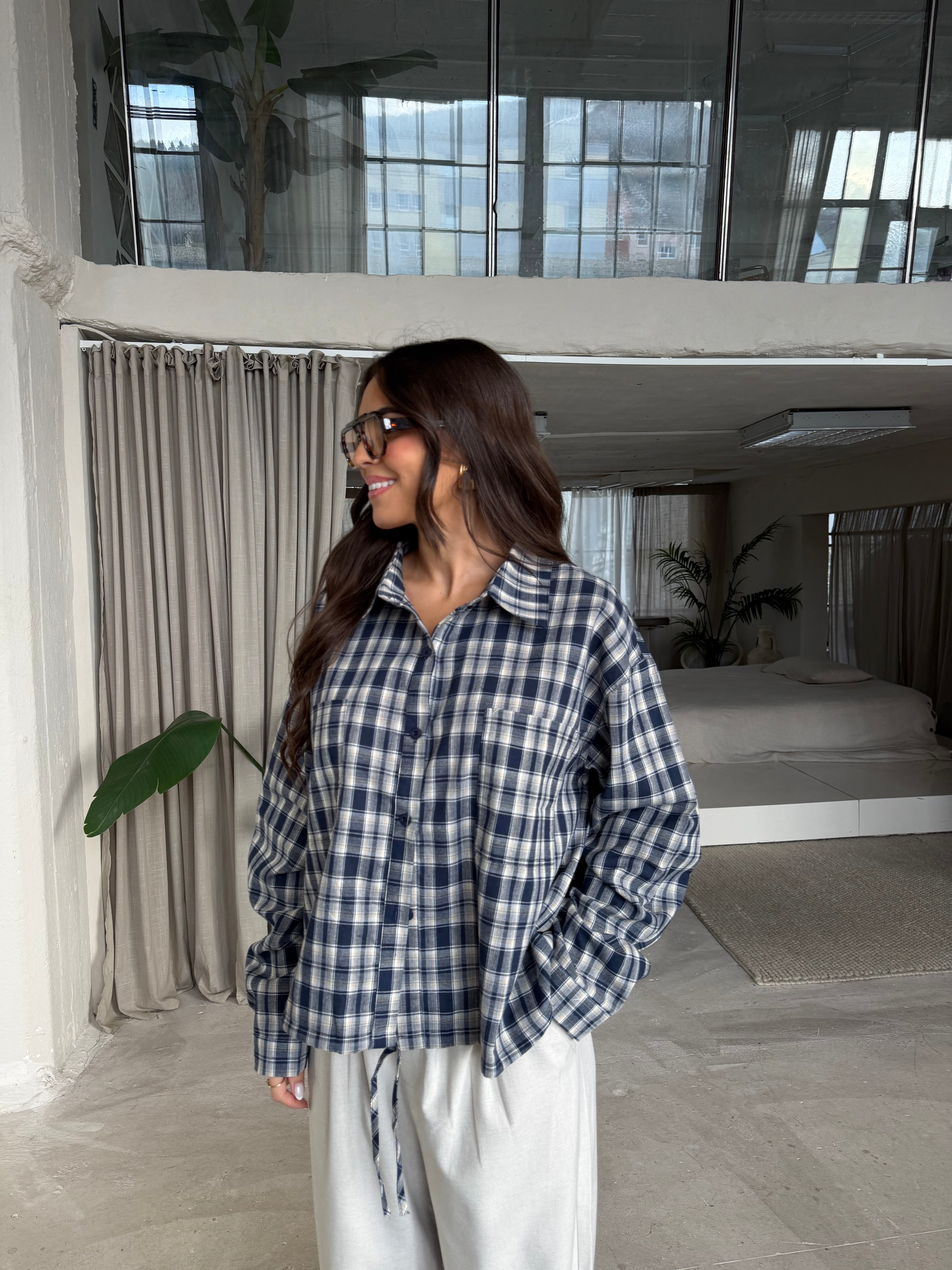 Chemise bleu à carreaux (51066A)