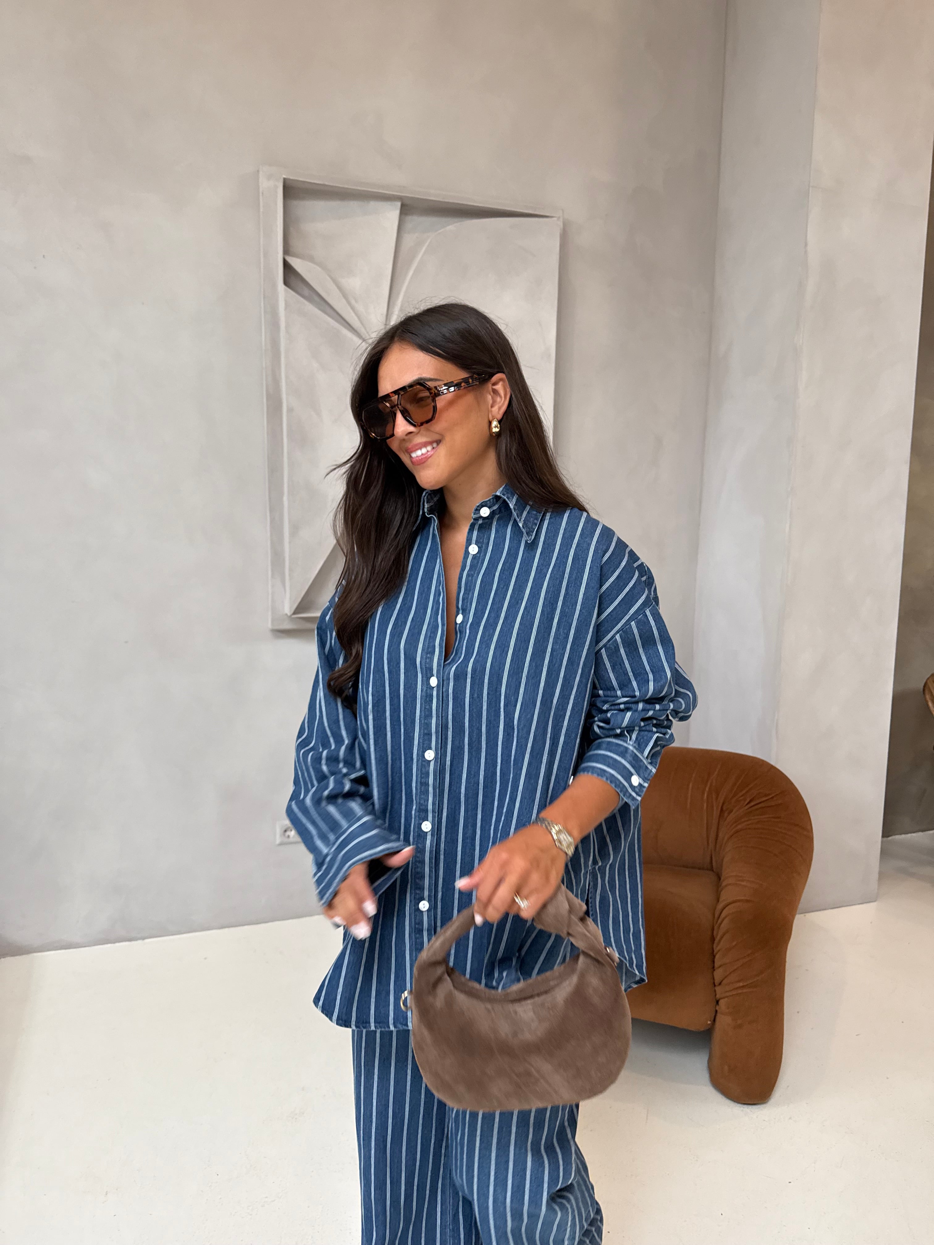 Chemise en jean à rayures (60030)