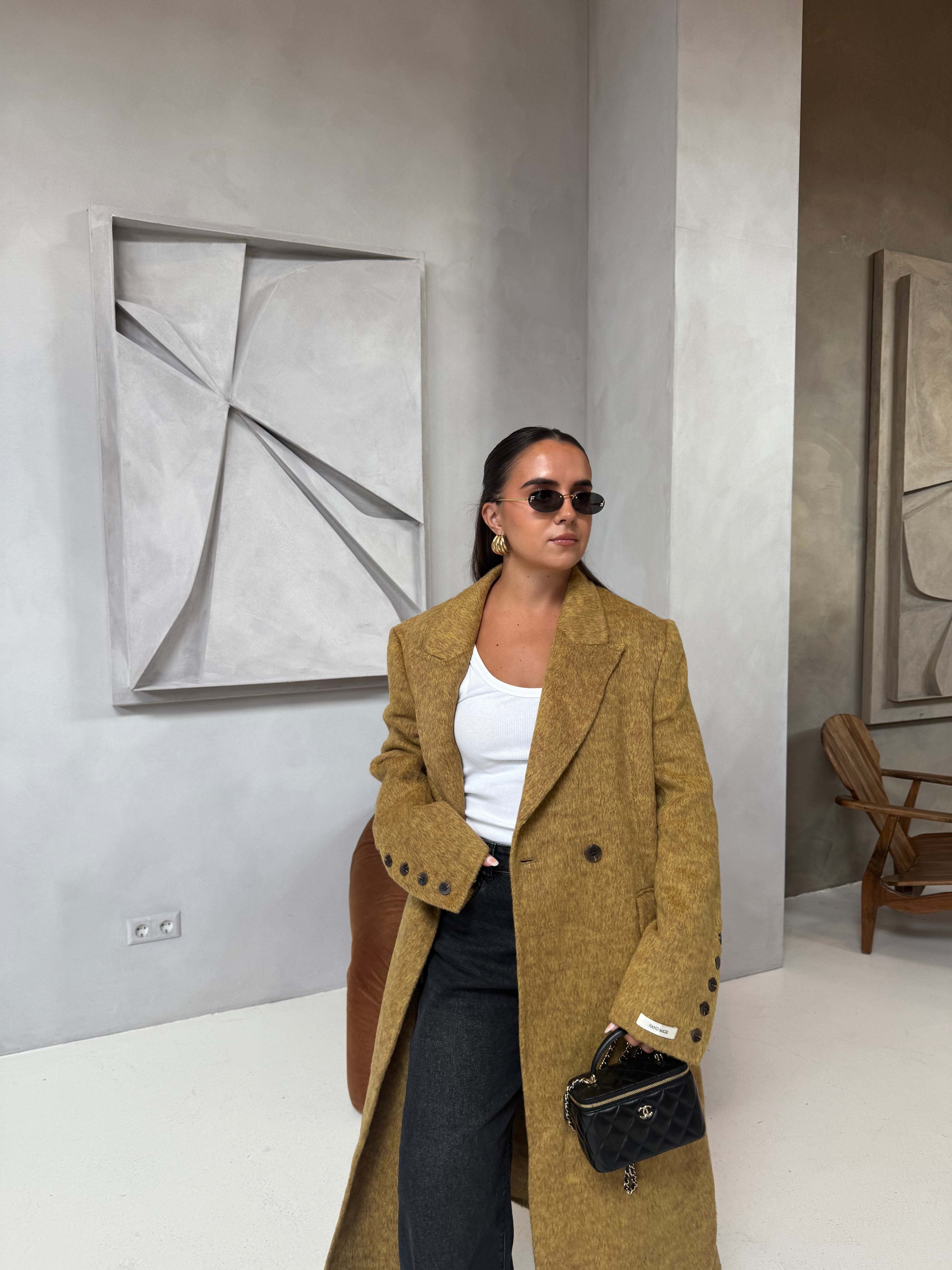Manteau VIRAL long jaune (25CY903)