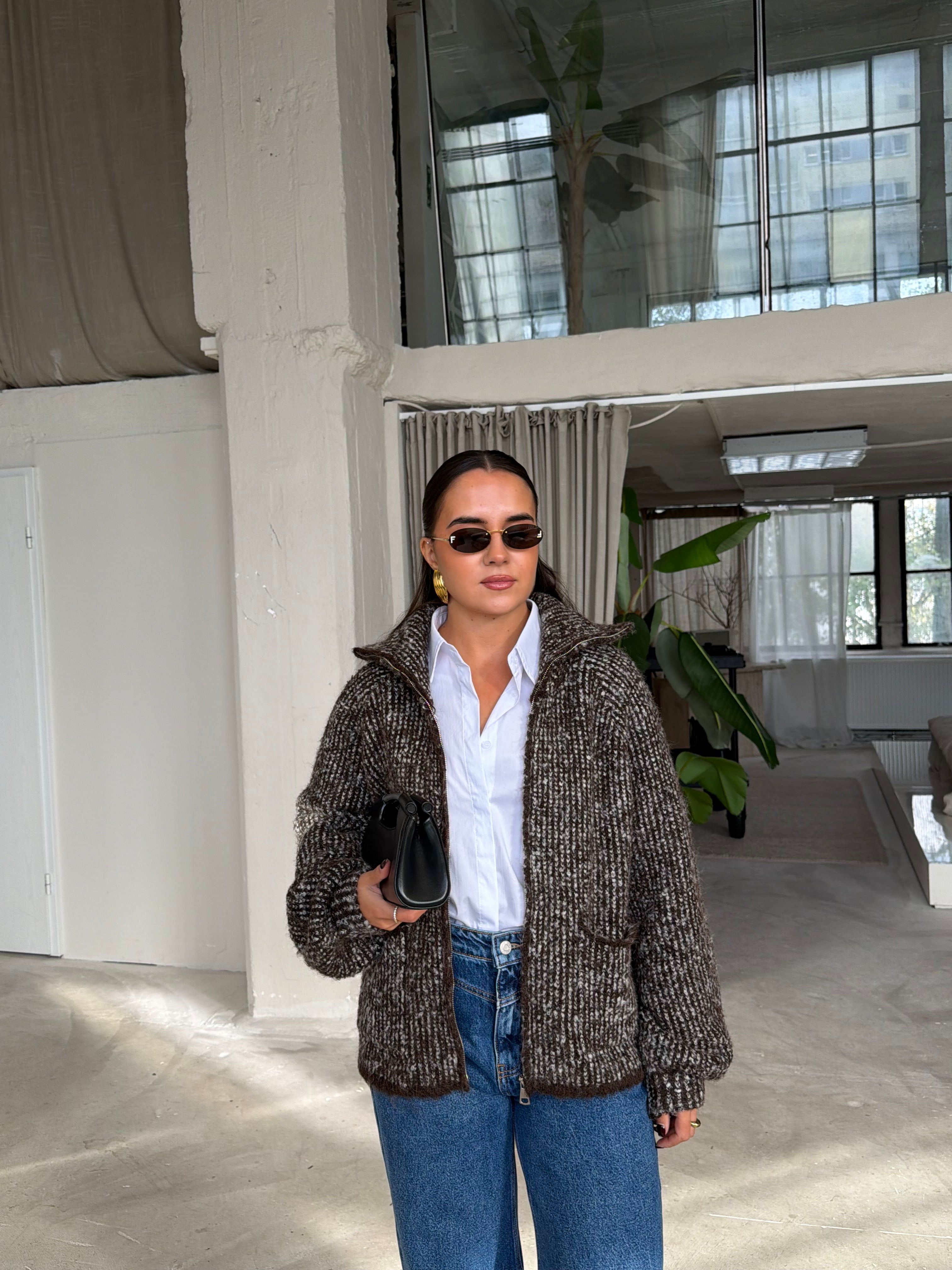 Gilet en ZAVA maille marron  (5052)