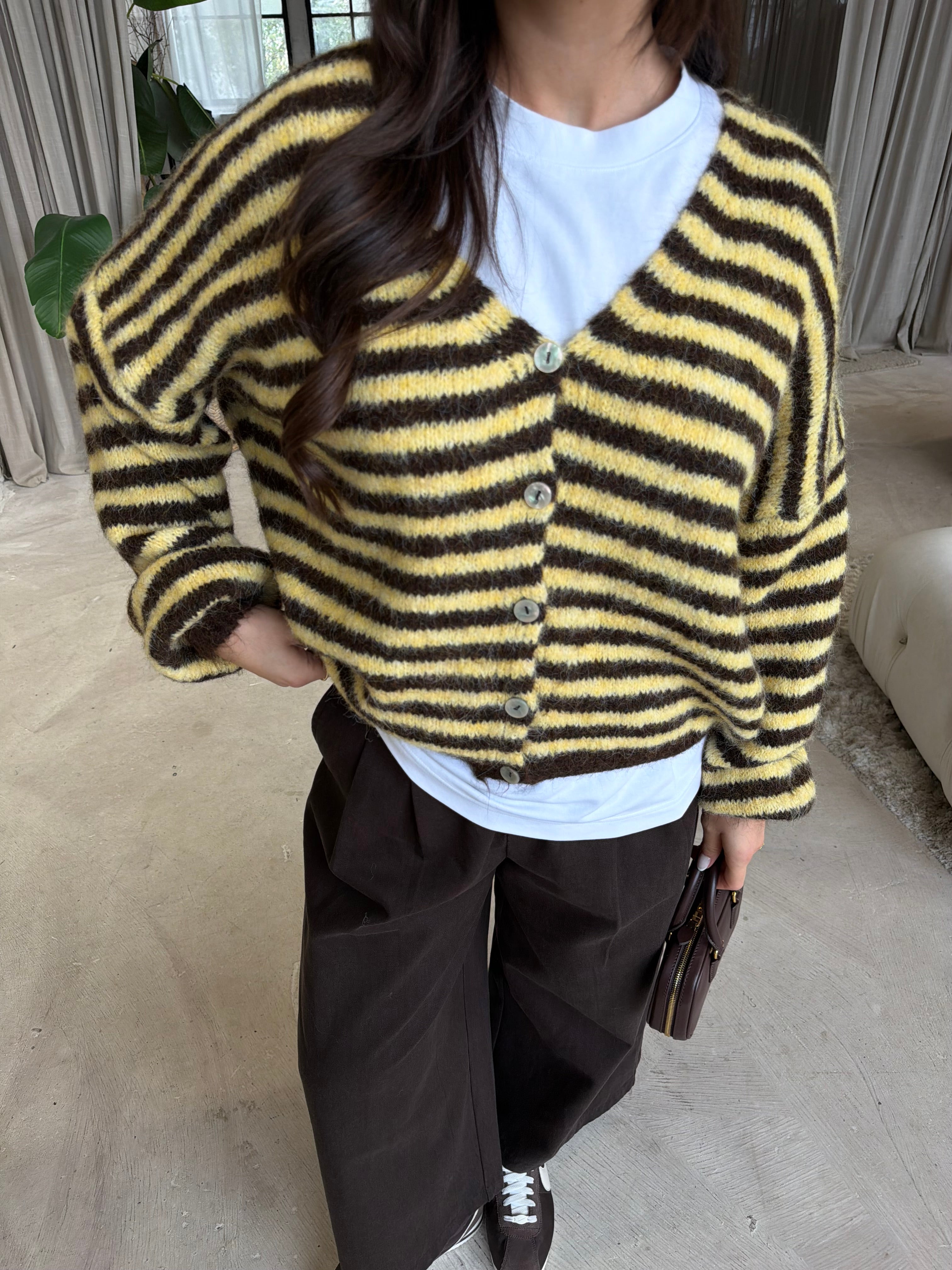 Gilet VANIA jaune marron