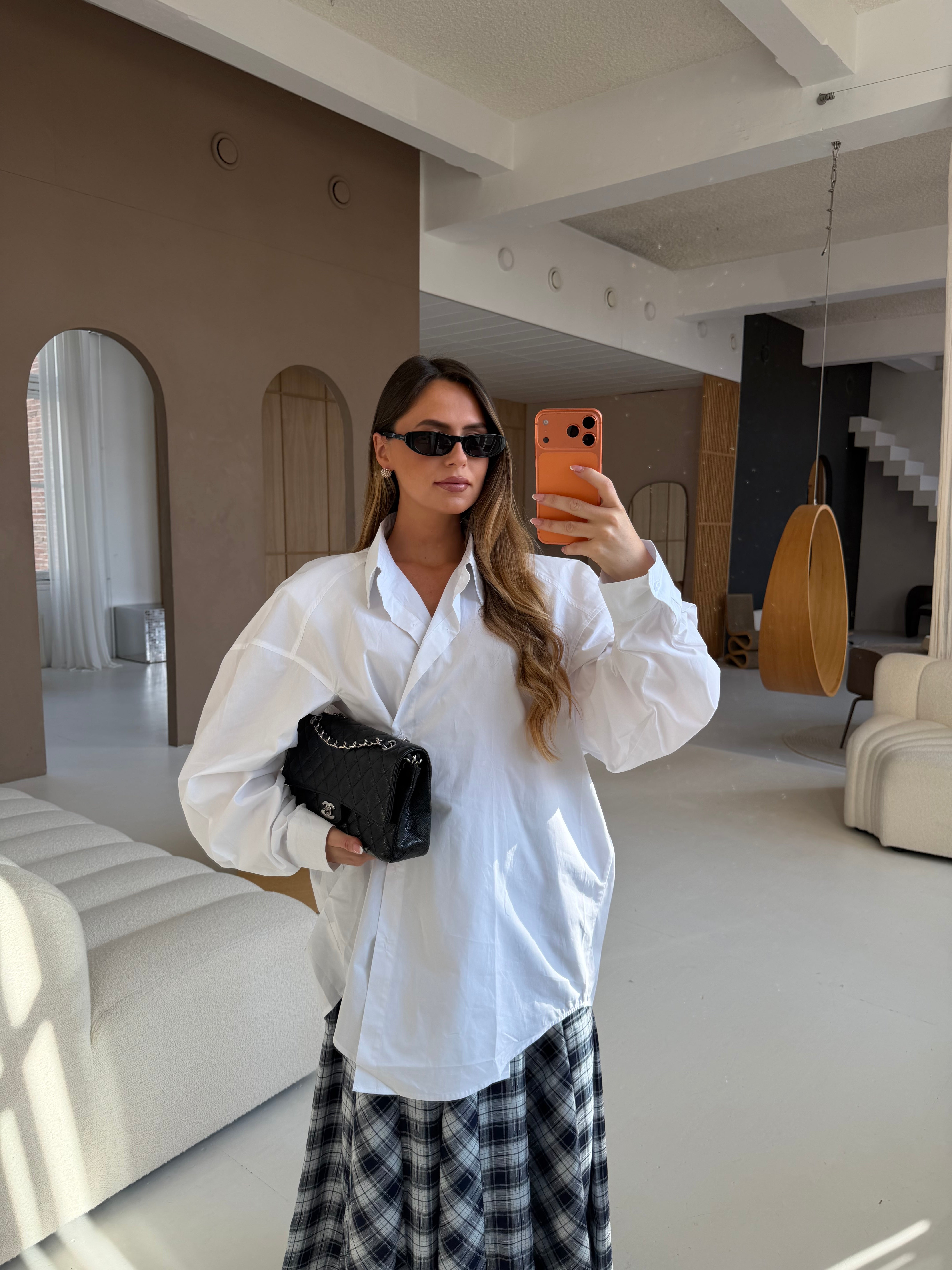 Jupe carreaux BALI bleue